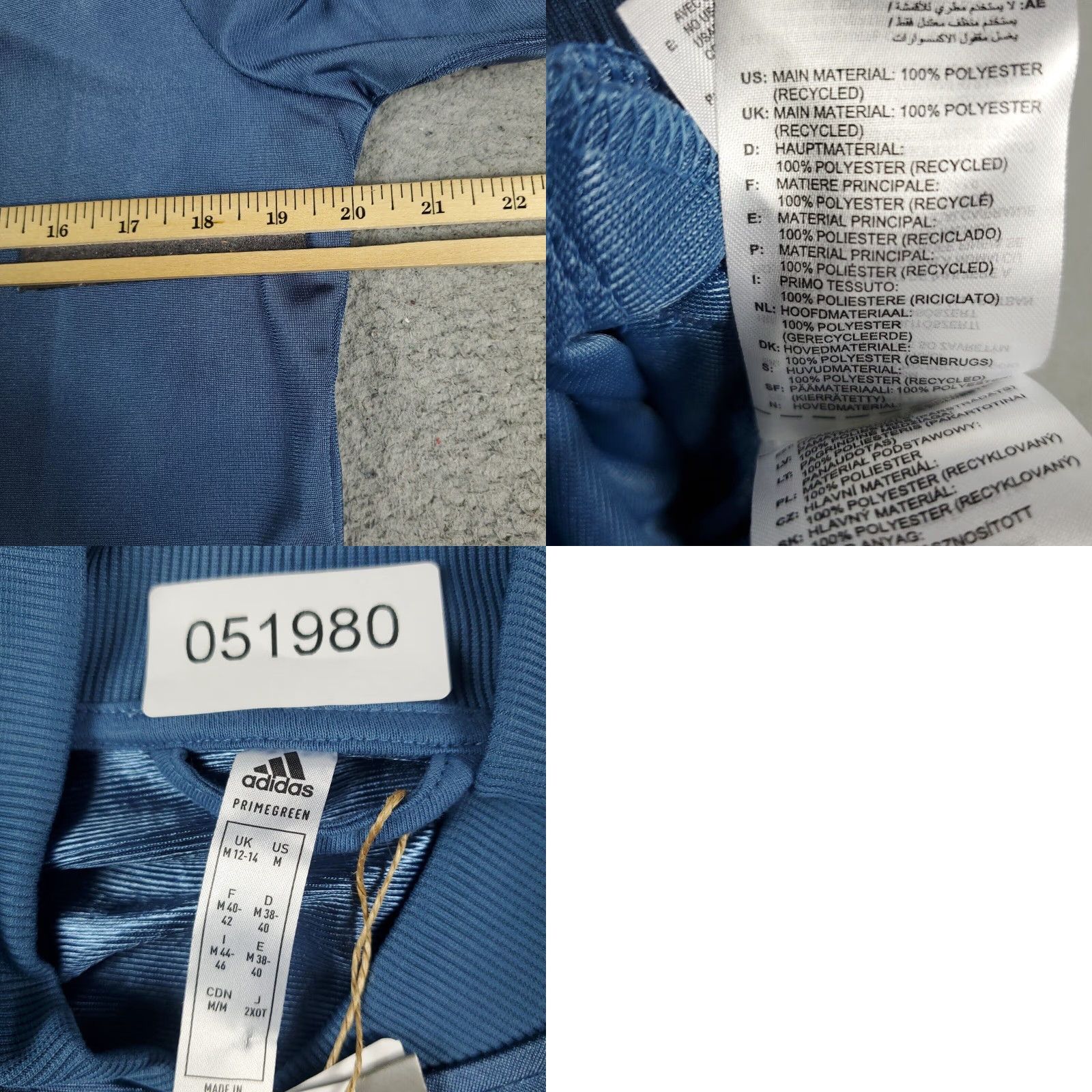 Adidas Adidas Jacket Medium Blue White Full Zip Track Womens Size M / US 6-8 / IT 42-44 - 8 Thumbnail
