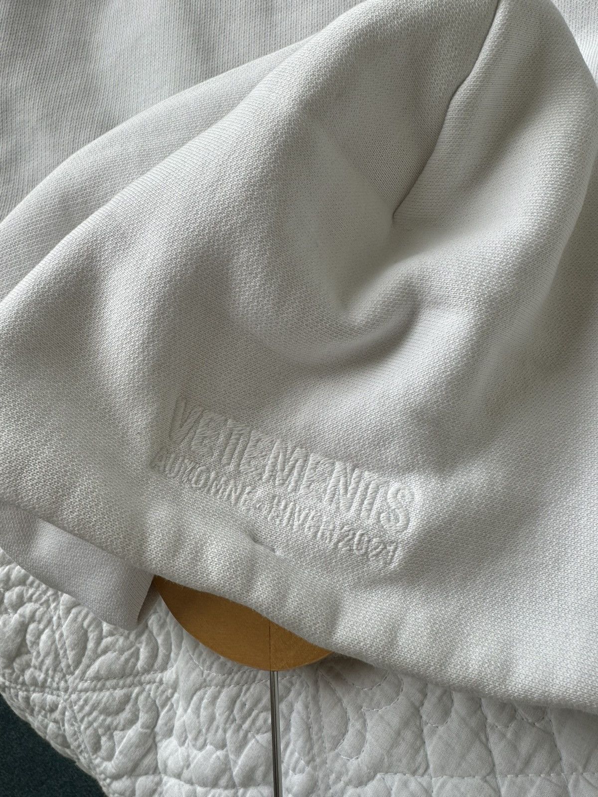 Vetements Vetements Logo-print cotton-blend hooded sweatshirt Size US M / EU 48-50 / 2 - 4 Thumbnail