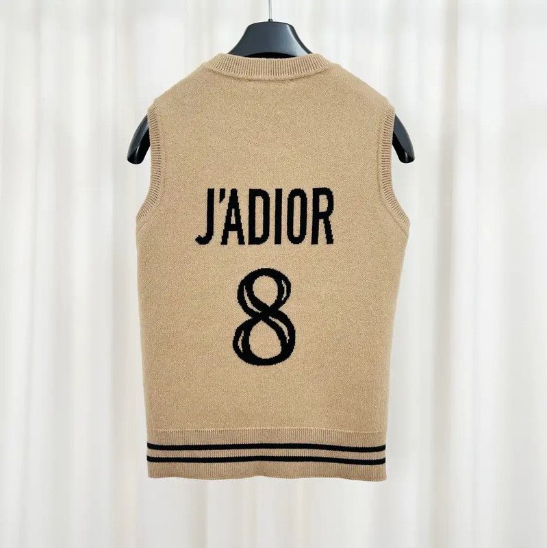 Dior Dior Beige Cashmere Knitted Sweater Vest 0089 Size M / US 6-8 / IT 42-44 - 1 Thumbnail