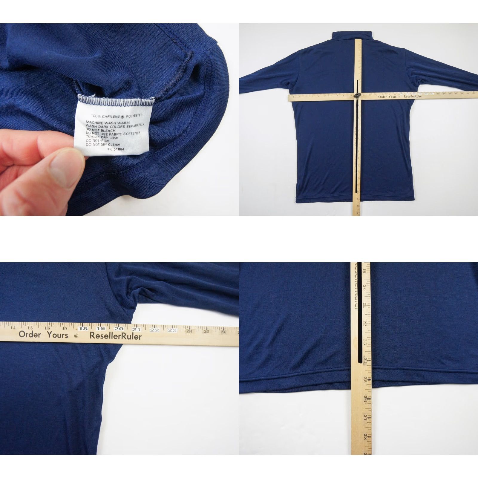 Patagonia VINTAGE Patagonia Shirt Mens Medium Capilene Long Sleeve Hike Outdoors Blue Capilene Long Sleeve Mock Neck Patagonia Mens Shirt 90s Outdoors Size US M / EU 48-50 / 2 - 8 Thumbnail
