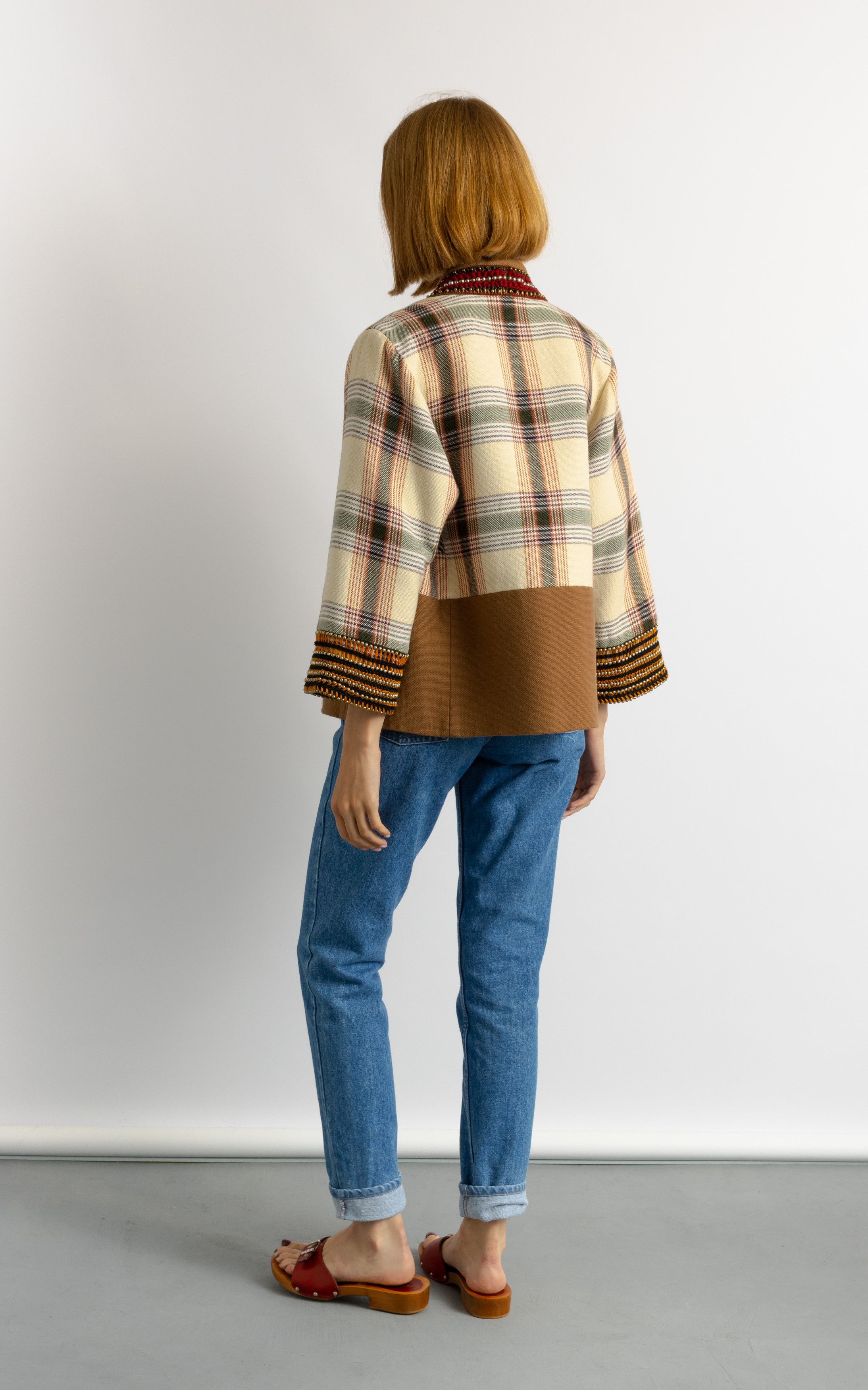 Etro Brown ETRO Milano Blazer Crop Jacket with Knitted 6044 Size M / US 6-8 / IT 42-44 - 4 Thumbnail