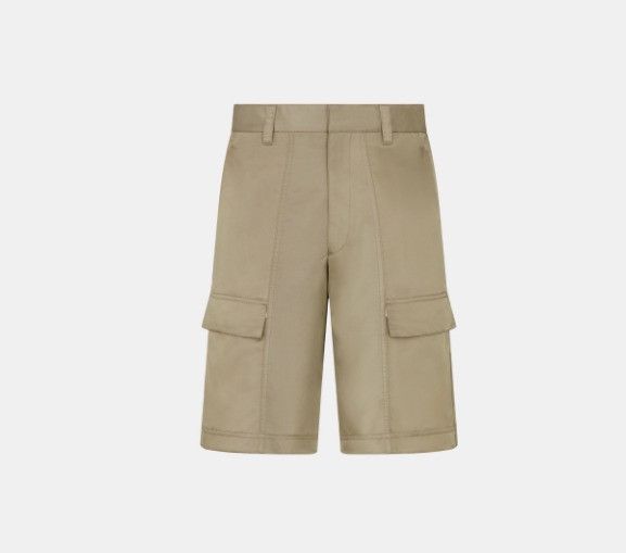 Dior o1w1db11224 Cargo Bermuda Short in Beige Size US 32 / EU 48 - 1 Thumbnail
