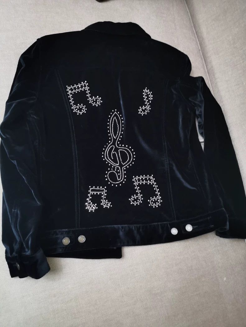 Saint Laurent Paris black velvet musical note jacket size S Size US S / EU 44-46 / 1 - 1 Thumbnail