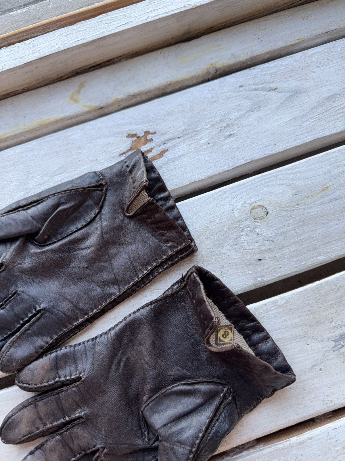 Leather Vintage 90s Avant Garde Moto Biker Real leather Y2K Punk Size ONE SIZE - 7 Thumbnail