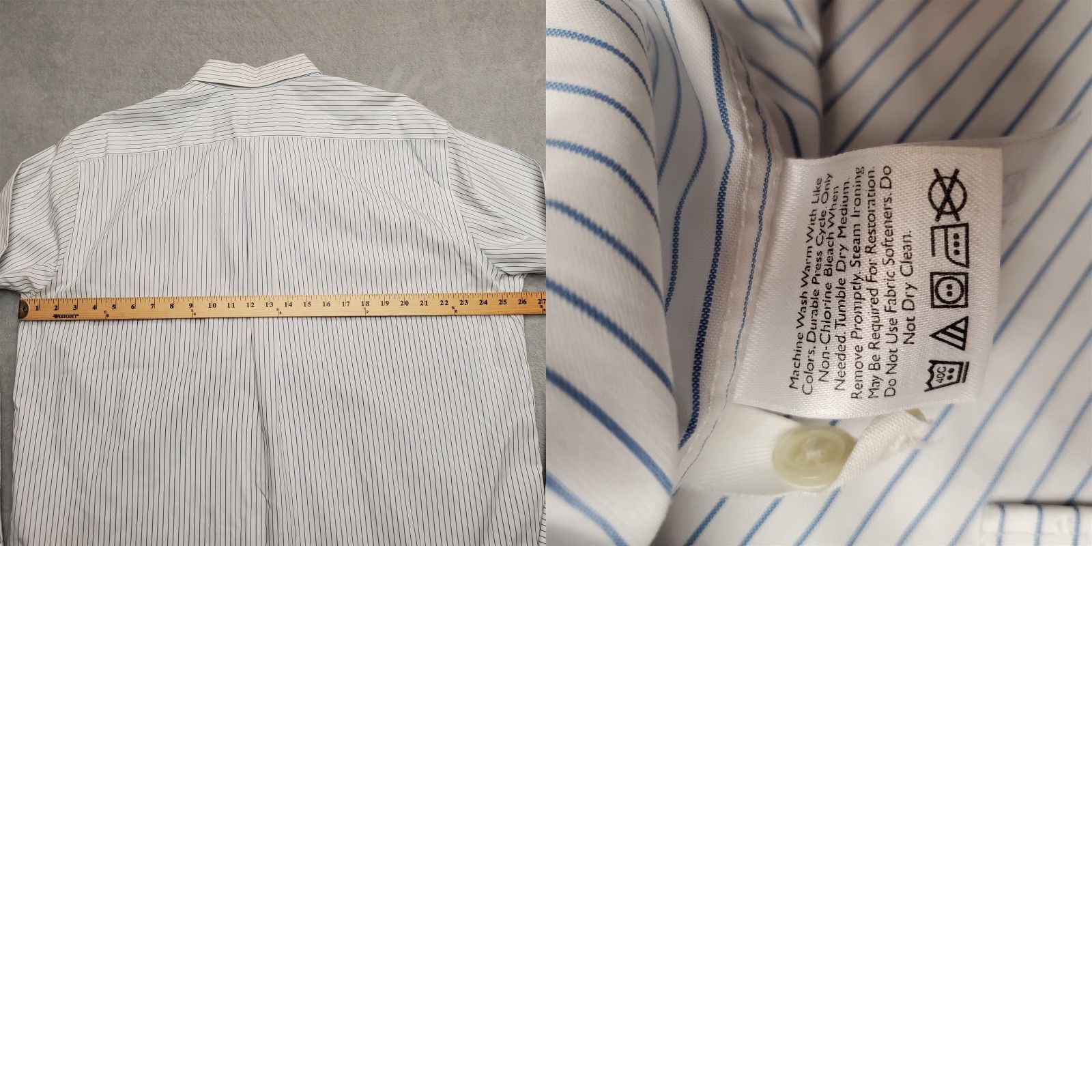 Eddie Bauer Eddie Bauer Shirt Mens XL White Blue Stripe Relaxed Long Sleeve Cotton Button-Down Size US XL / EU 56 / 4 - 8 Thumbnail