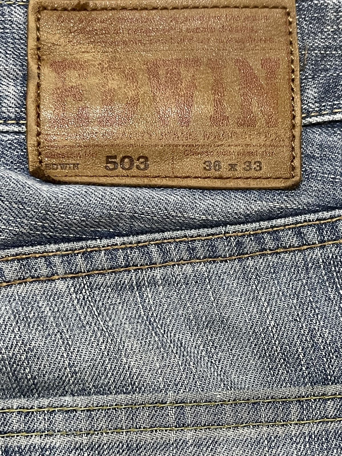Vintage Edwin 503 Faded Wash Distressed Style Jeans