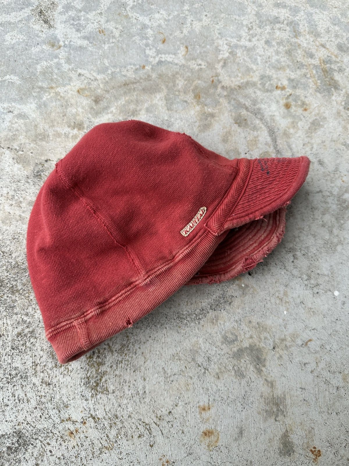 Kapital Conductor Soft Brim Beanie Visor Distressed weathered hat Size ONE SIZE - 10 Thumbnail
