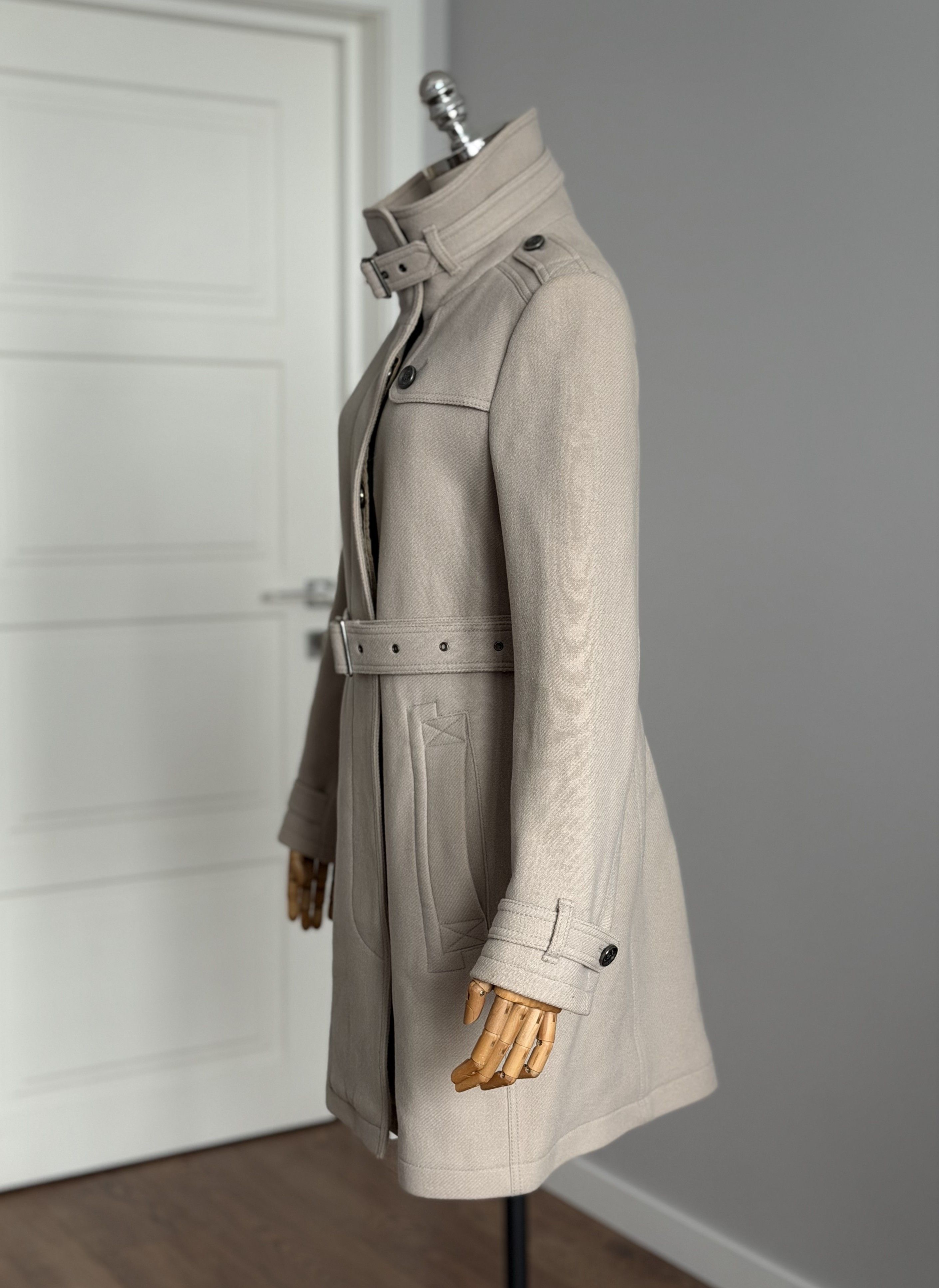 Burberry BURBERRY BRIT Wool Kensington Trench Coat Belt Luxury Brand Size L / US 10 / IT 46 - 8 Thumbnail