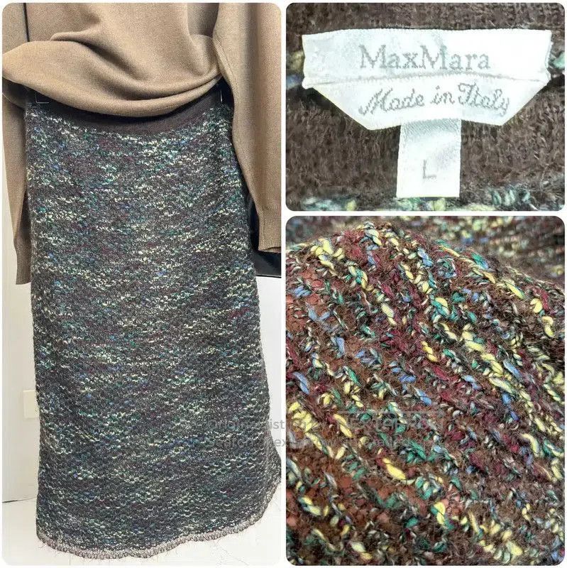 Max Mara MaxMara Colorblocked Wool Blend Skirt . Size 30" / US 8 / IT 44 - 1 Thumbnail