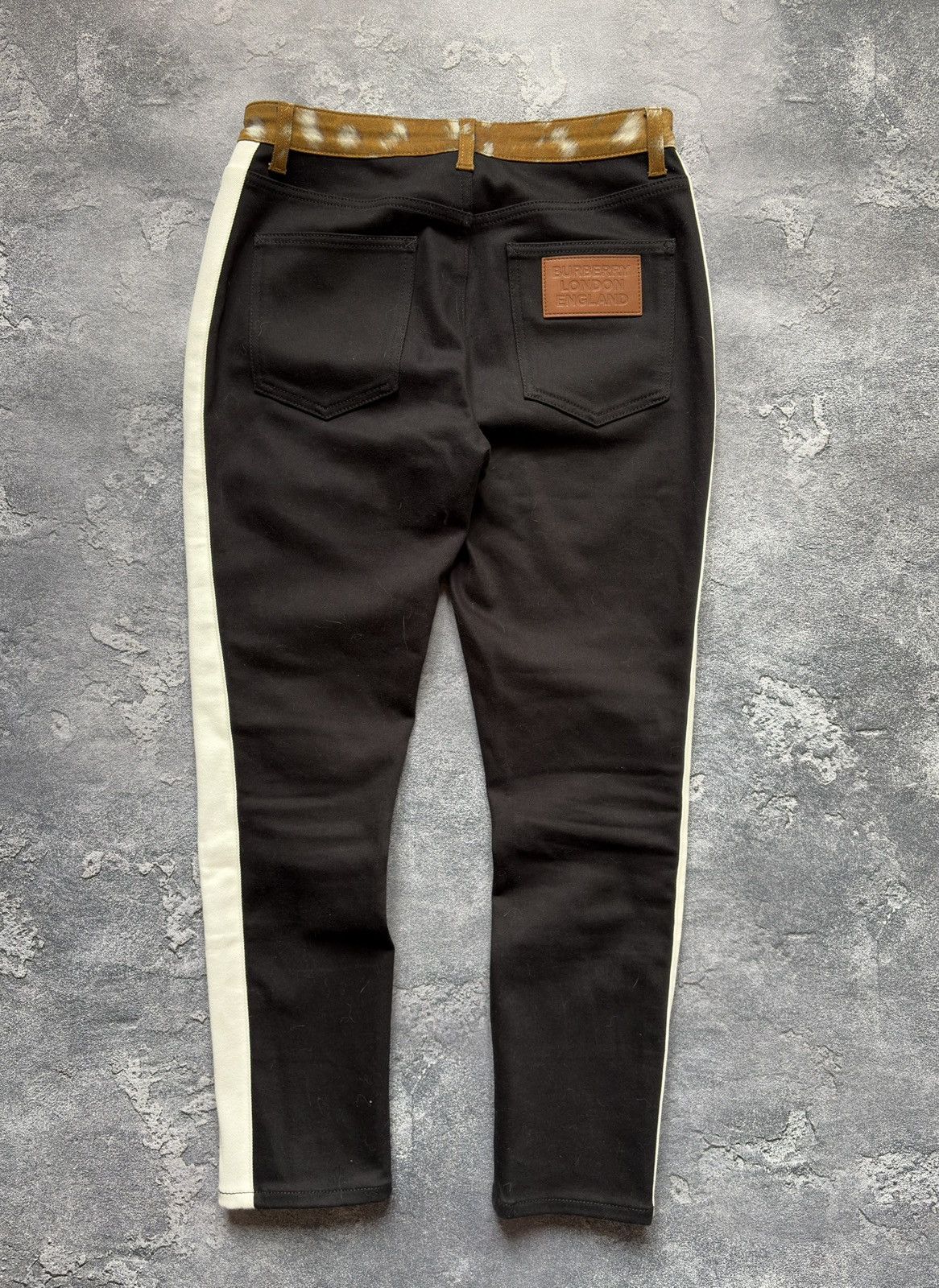 Burberry Burberry London England Luxury Deer Print Stripe Denim Pants Size 28" / US 6 / IT 42 - 2 Thumbnail