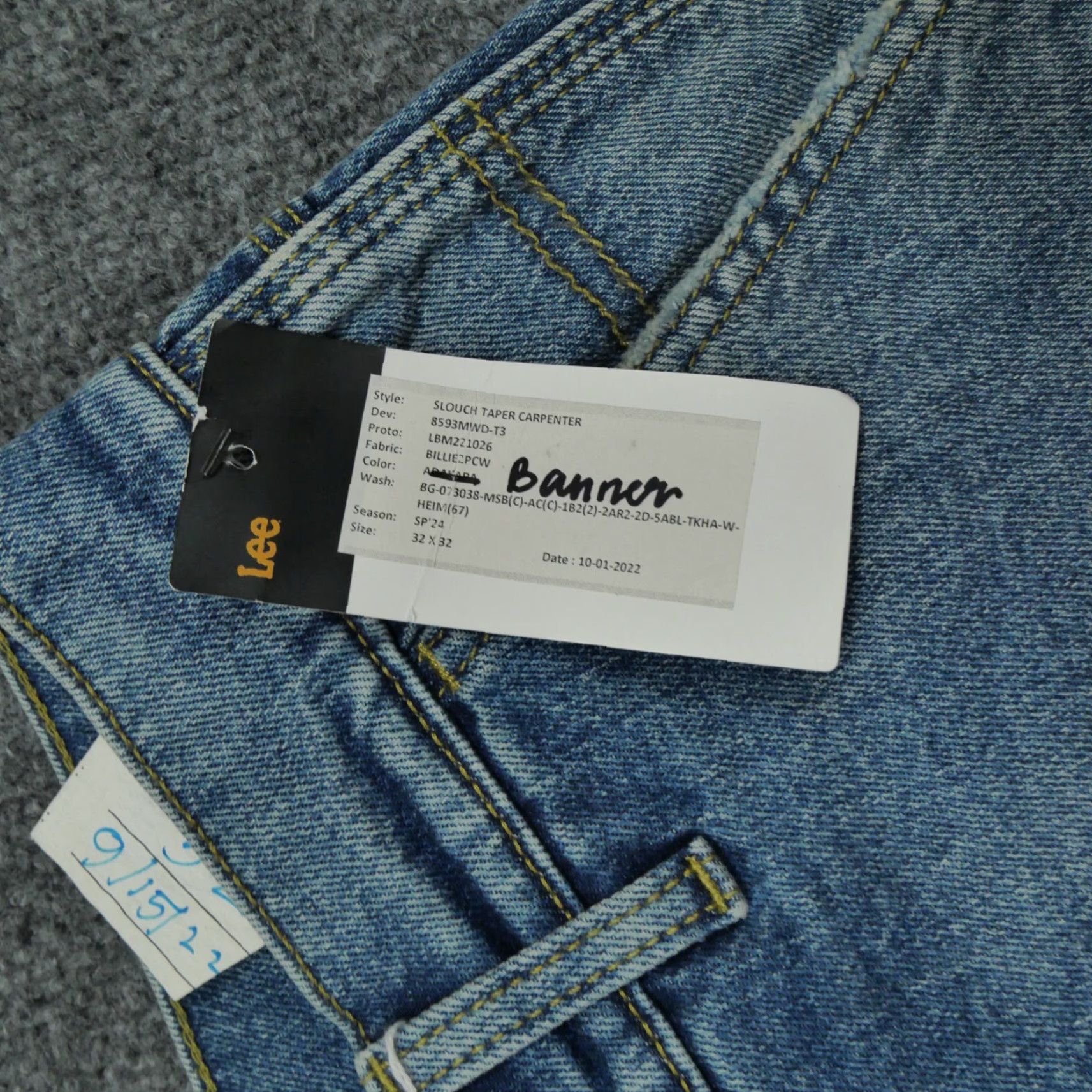 Lee Lee Jeans Mens 32x30 Blue Distressed Baggy Slouch Tapered Motorcycle Size US 32 / EU 48 - 7 Thumbnail