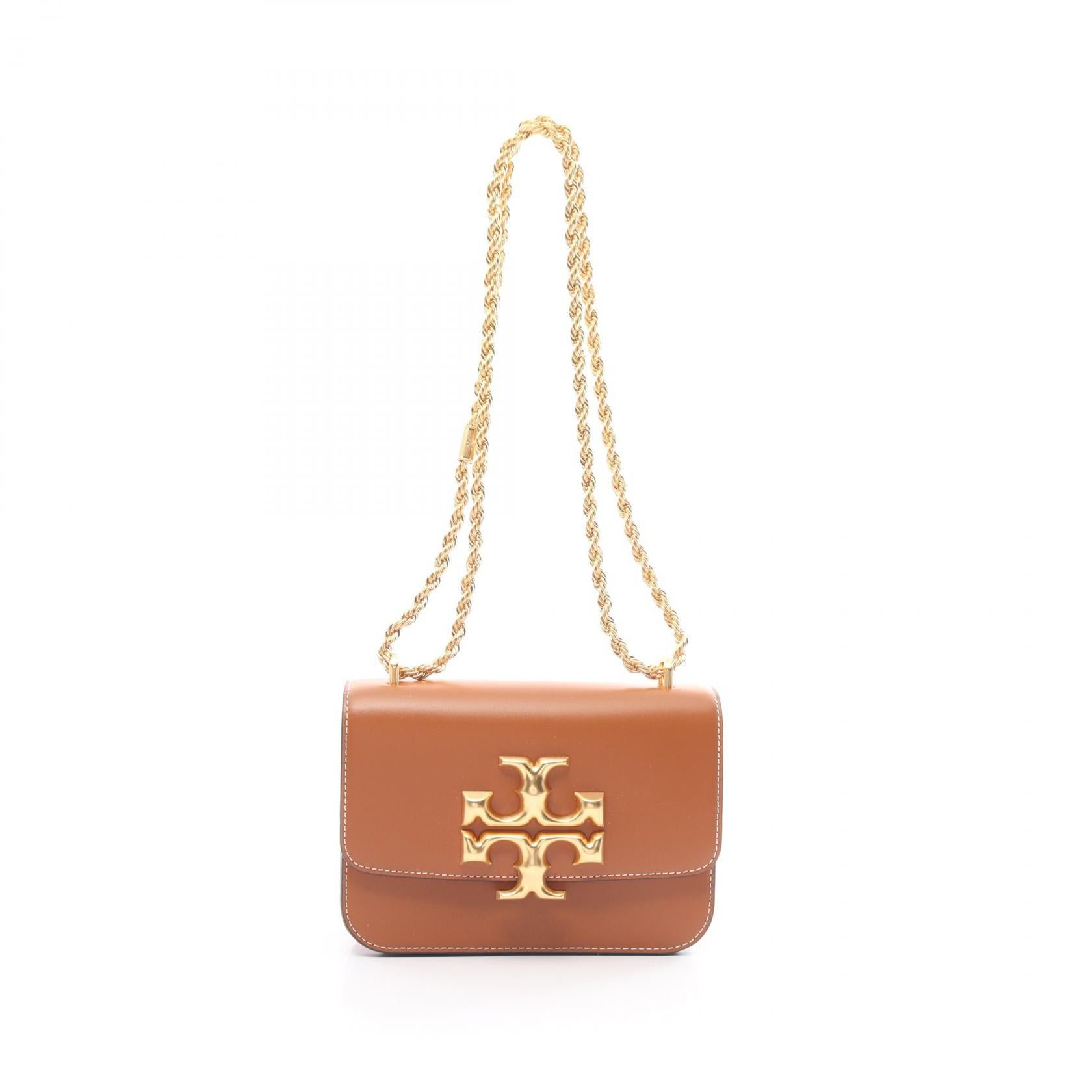 Tory Burch Tory Burch Eleanor Shoulder Bag Leather Brown Size ONE SIZE - 1 Thumbnail