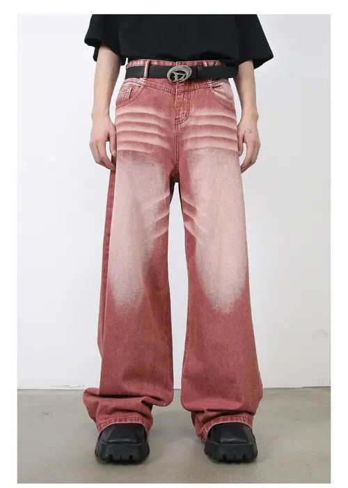 Japanese Brand × Jean American high street vintage washed red jeans Size US 32 / EU 48 - 1 Thumbnail