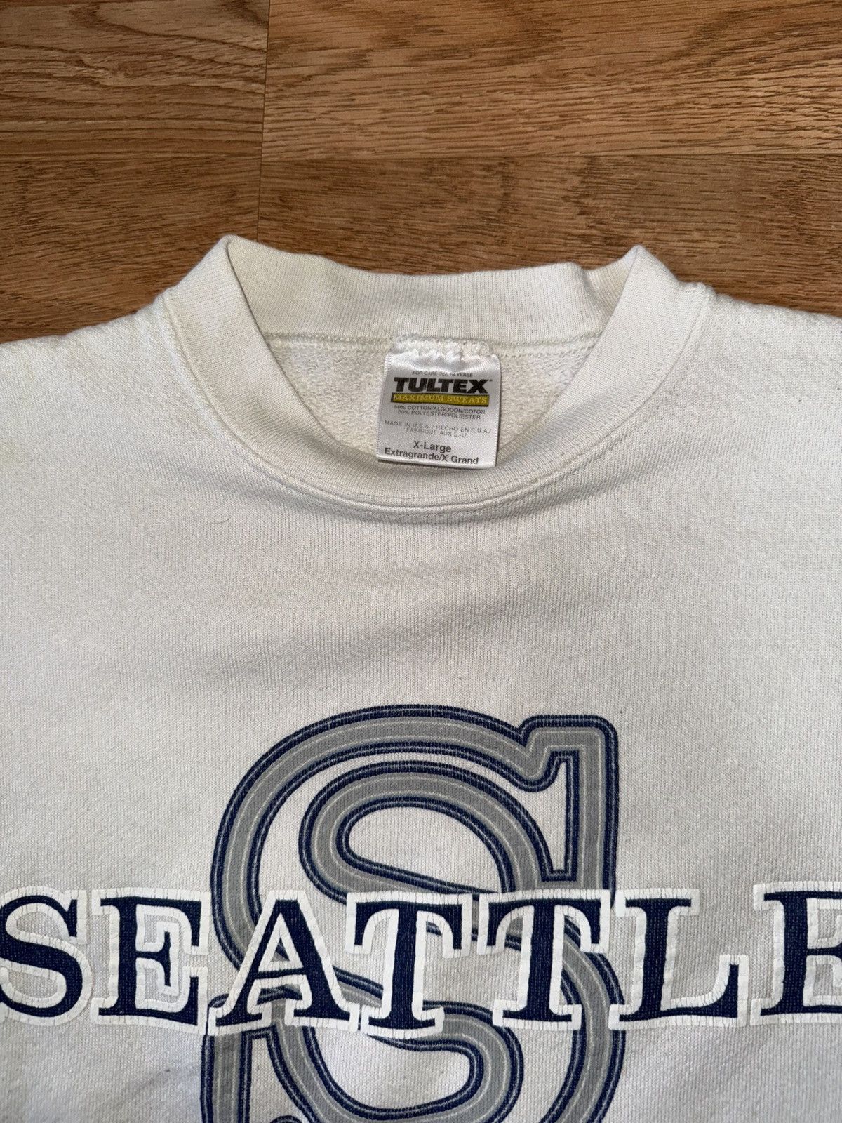 Vintage VTG SEATTLE GRAY SPELLOUT CREWECK SWEATSHIRT ADULT XL TULTEX Size US XL / EU 56 / 4 - 4 Thumbnail