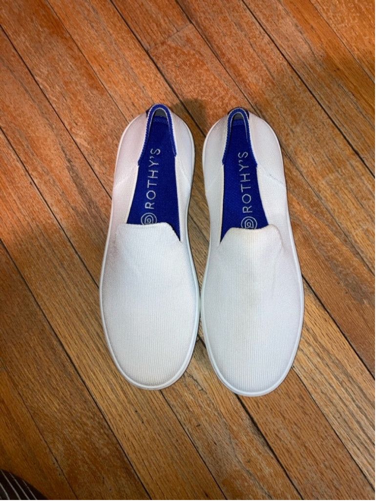 Rothy's Women's Rothy's Slip-On Sneaker Size 7 White & Blue Size US 7 / IT 37 - 2 Thumbnail