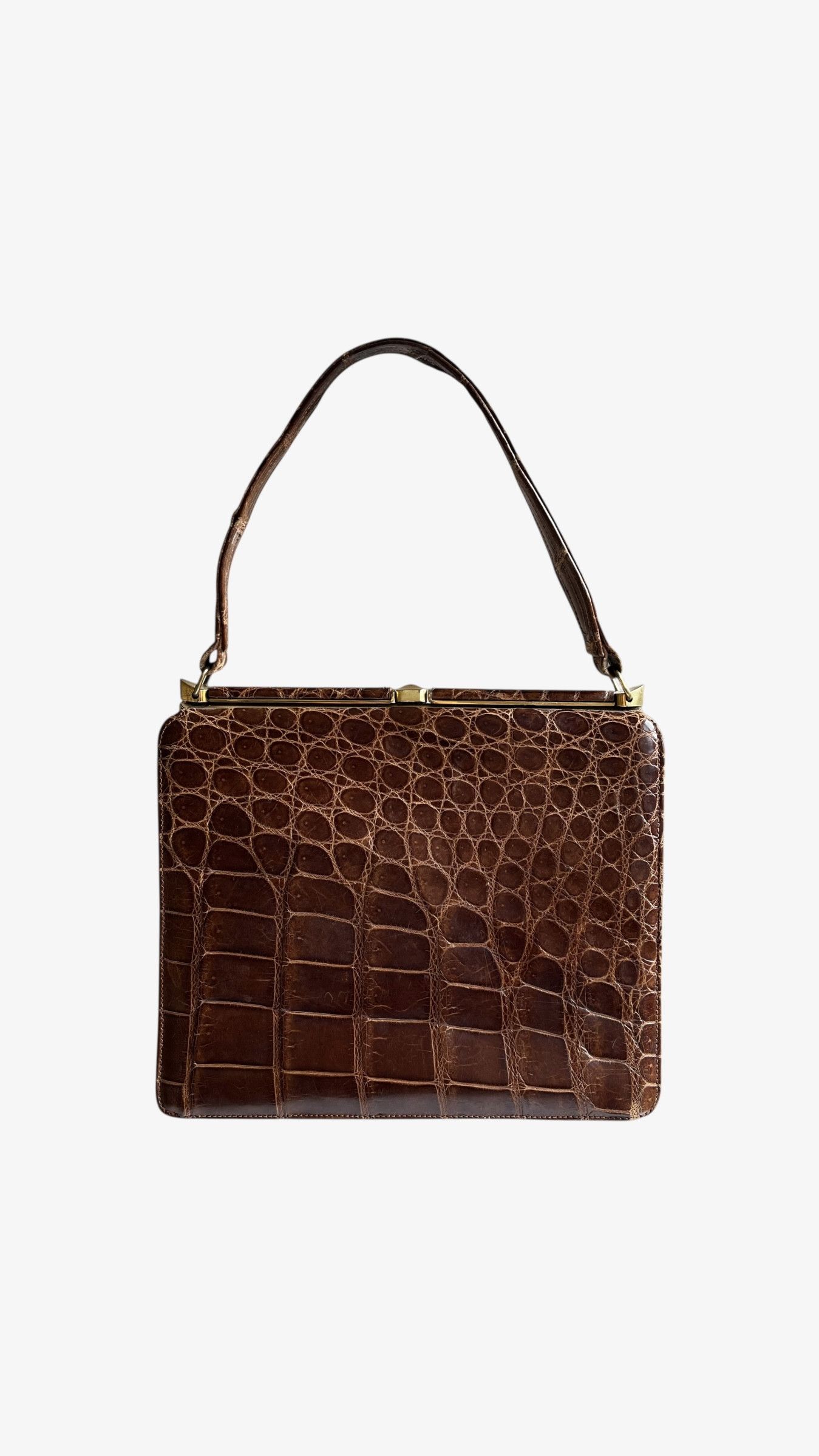 Other Vintage 1950s Riviera Crocodile Leather Shoulder Bag Size ONE SIZE - 3 Thumbnail