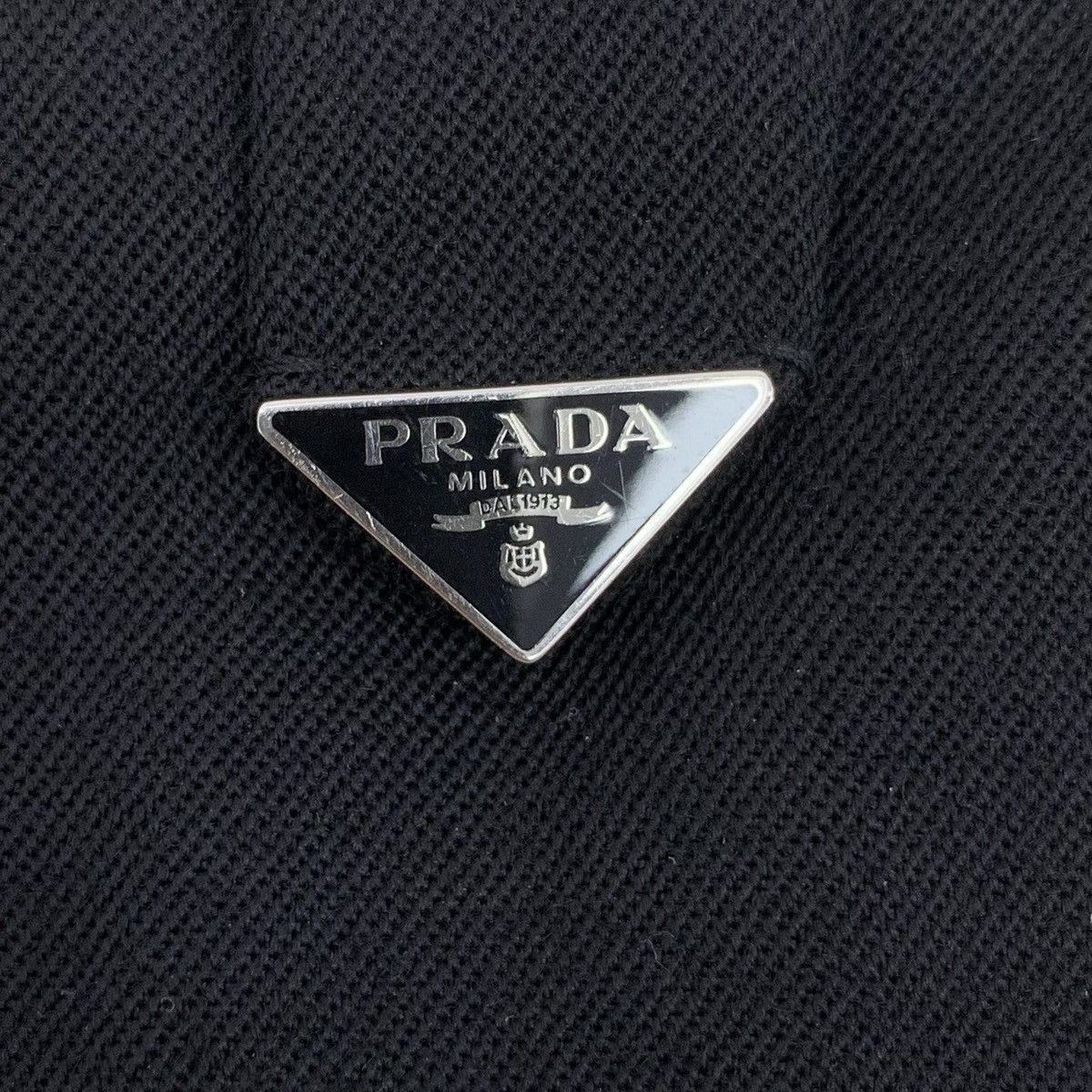 Prada Prada 22 Model Black Triangle Logo Wool Casual Pants K26WX Size US 34 / EU 50 - 6 Thumbnail