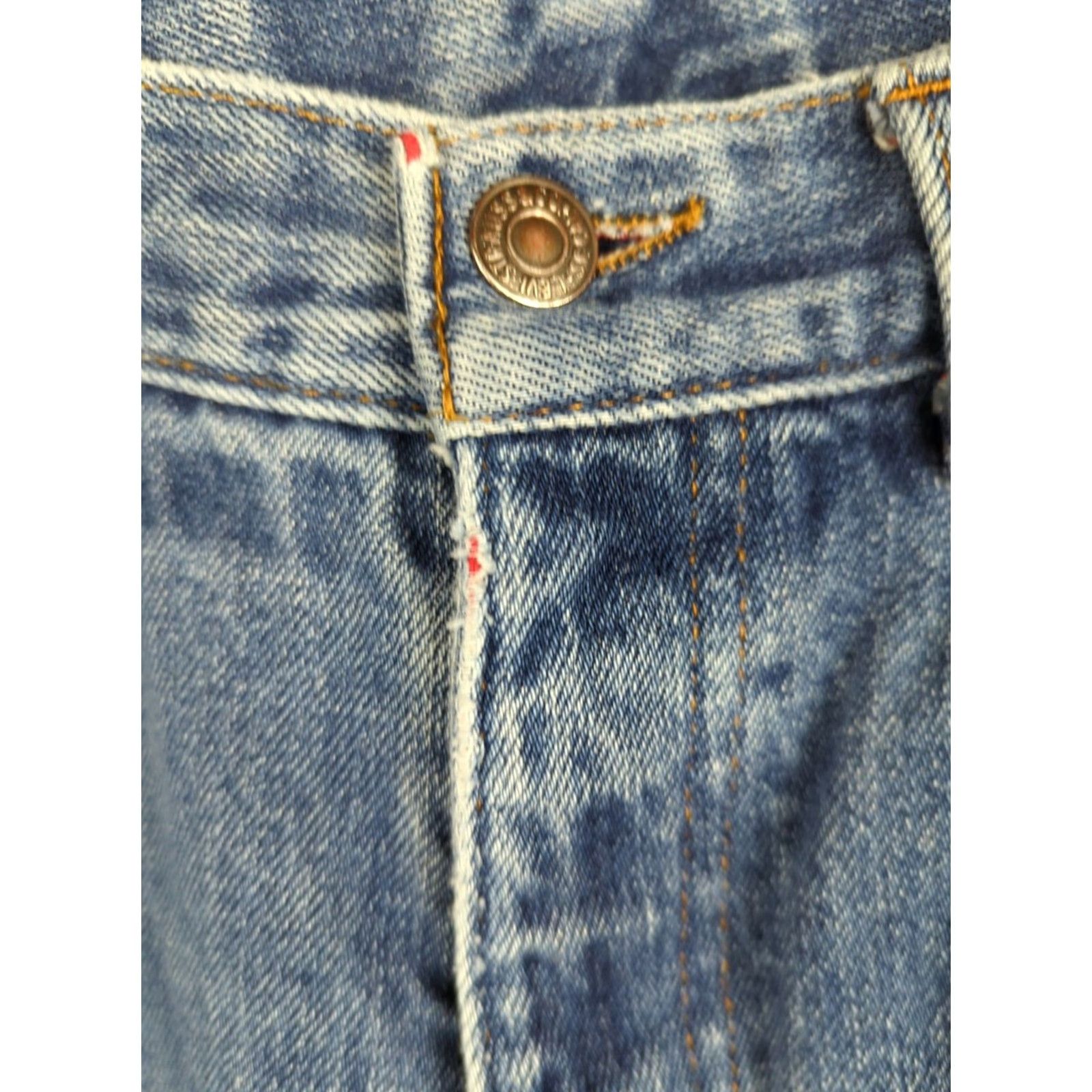 Levi's VINTAGE Levi's 500 Series Jeans Bootcut 34x29 Blue Flannel Lined Orange Tab Mens 80s Size US 34 / EU 50 - 2 Thumbnail
