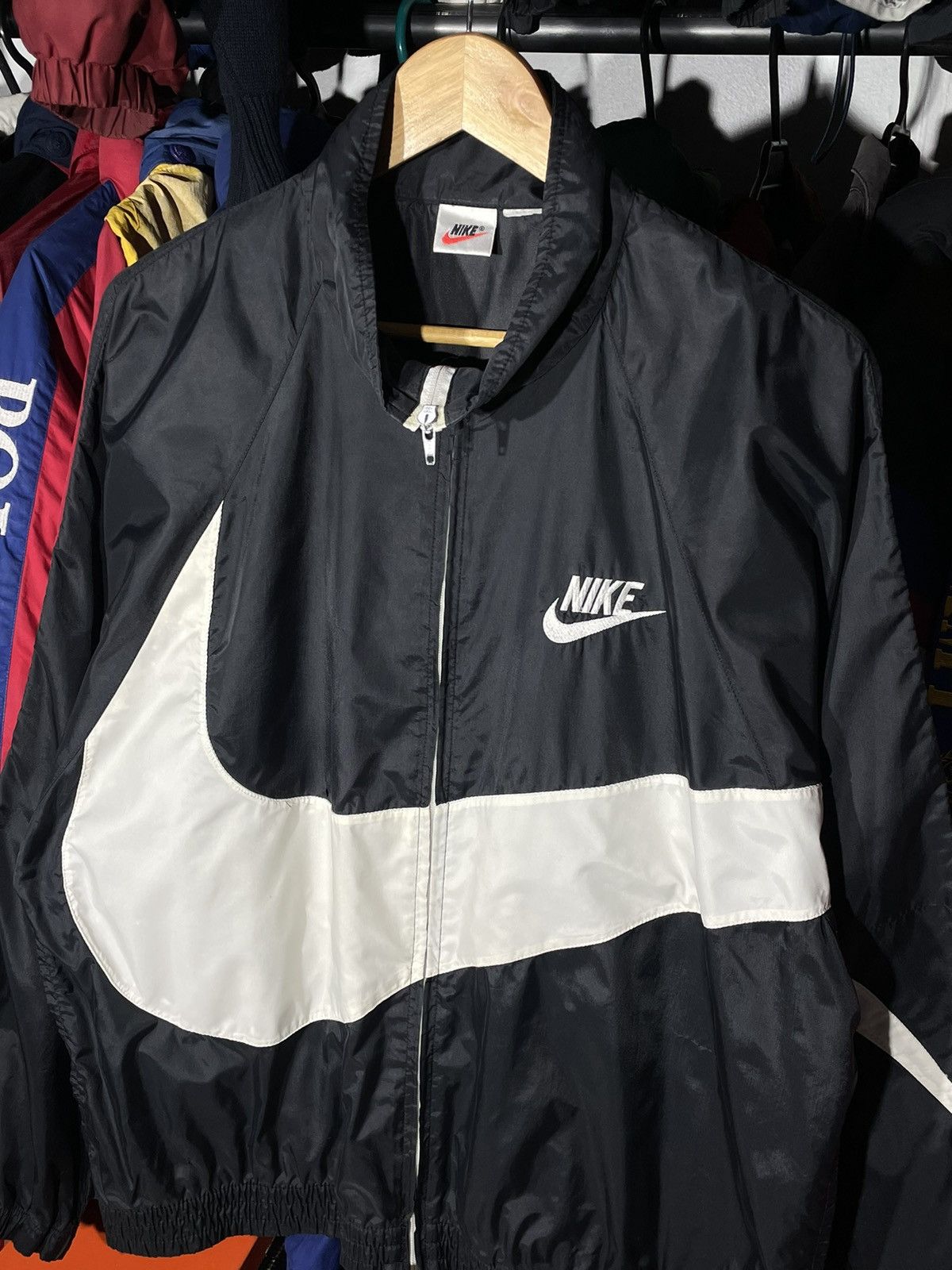 Nike × Vintage Windbreaker Nike Big Swoosh Vintage 90’s Size US M / EU 48-50 / 2 - 3 Thumbnail