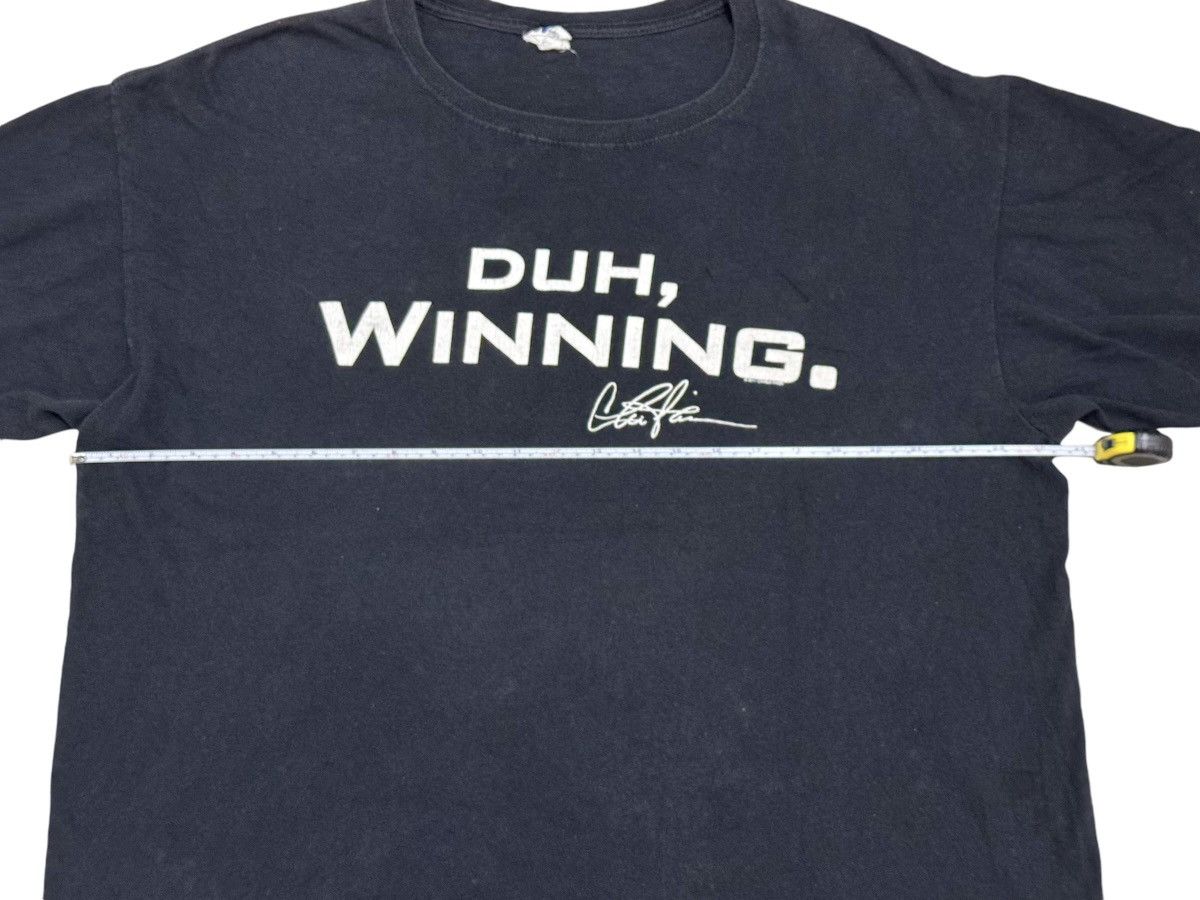 Vintage RARE CHARLIE SHEEN DUH WINNING MELTDOWN BLACK TEE Size US XL / EU 56 / 4 - 4 Thumbnail