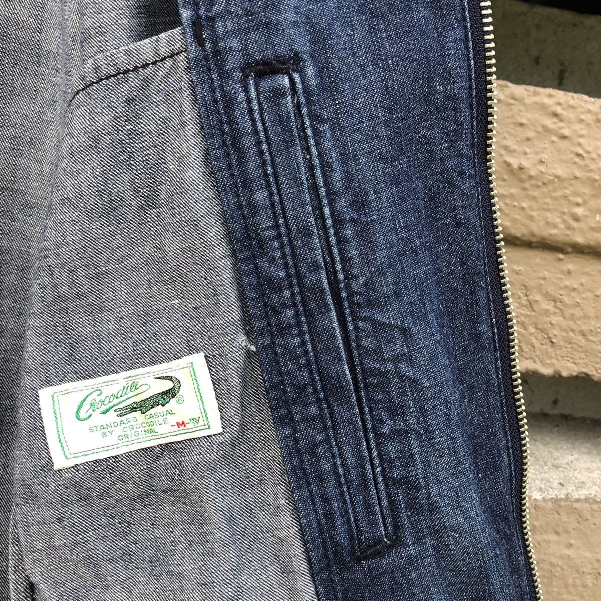 Vintage Vintage Crocodile Denim Zipper Jacket Size US M / EU 48-50 / 2 - 10 Thumbnail