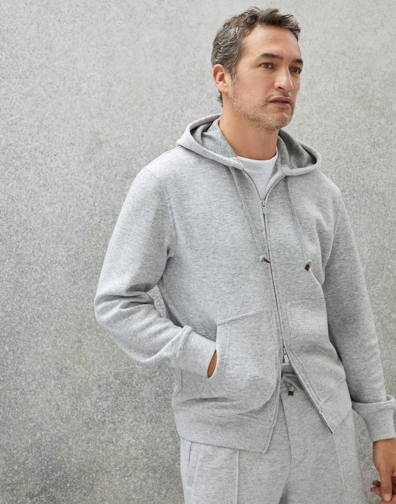 Brunello Cucinelli o1w1db10924 Cardigan Sweatshirt in Open Grey Size US XXL / EU 58 / 5 - 2 Thumbnail