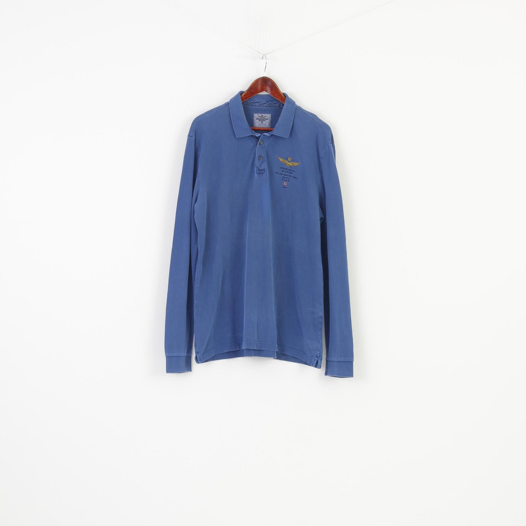 Aeronautica Militare Aeronautica Militare Men XXL Polo Shirt Navy Blue 10150 Size US XXL / EU 58 / 5 - 1 Thumbnail
