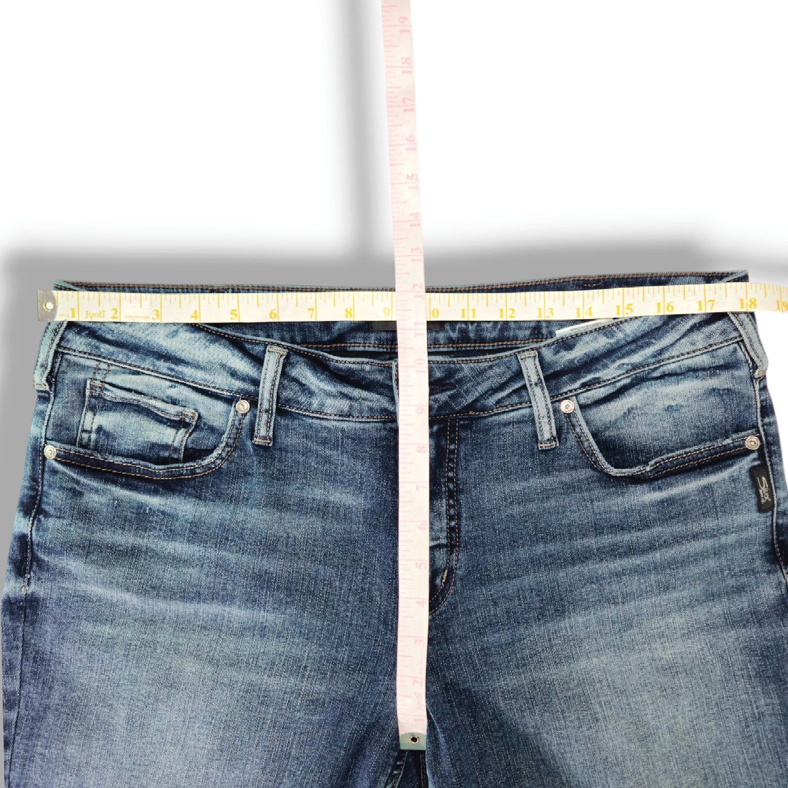 Silver Jeans Co. Silver Jeans Elyse Custom Split Hem Straight Jeans Sz. 34x32 Size 34" / US 12 / IT 48 - 10 Thumbnail