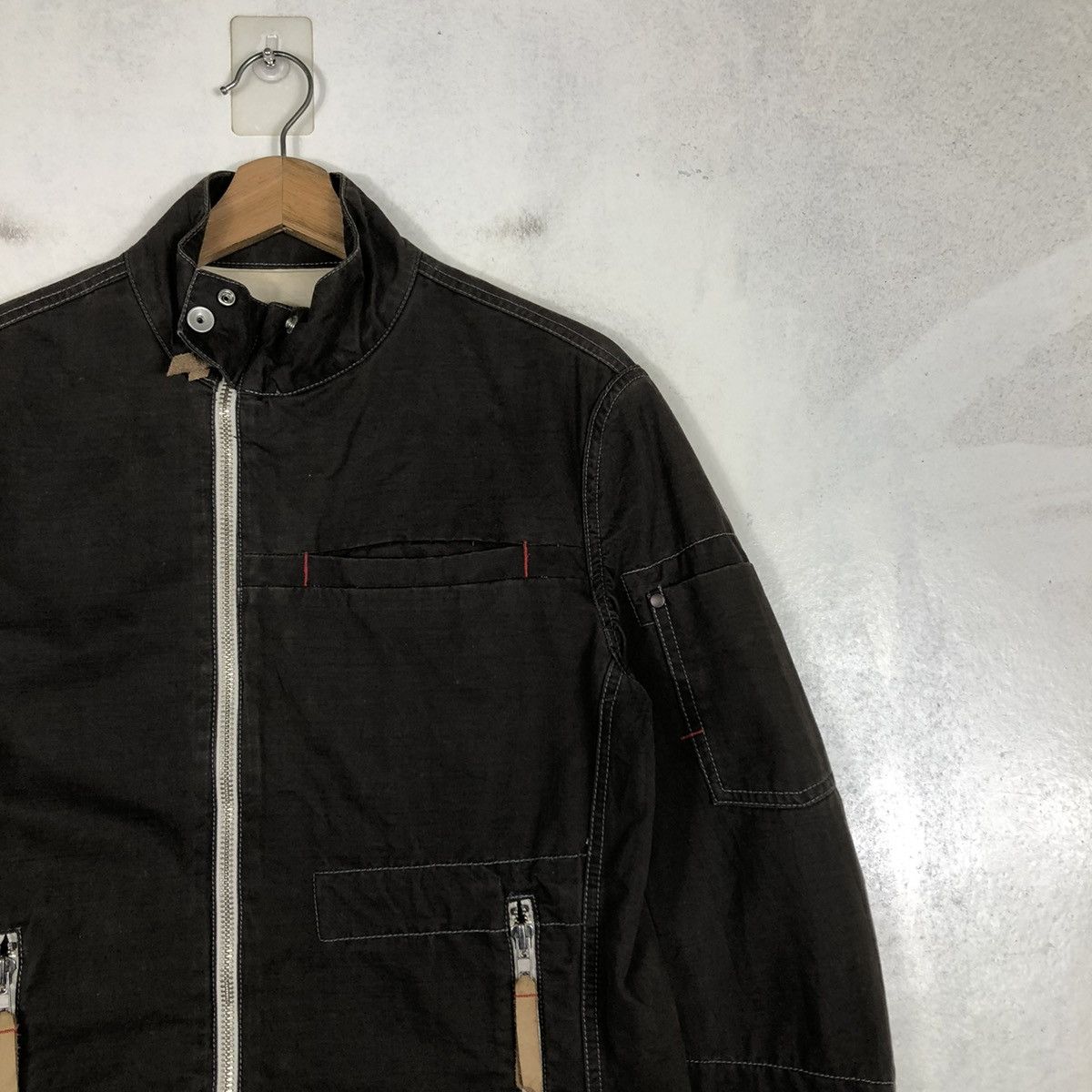Japanese Brand 📌CROPPED BIKER JACKET ZIPPER BALL Size US M / EU 48-50 / 2 - 8 Thumbnail