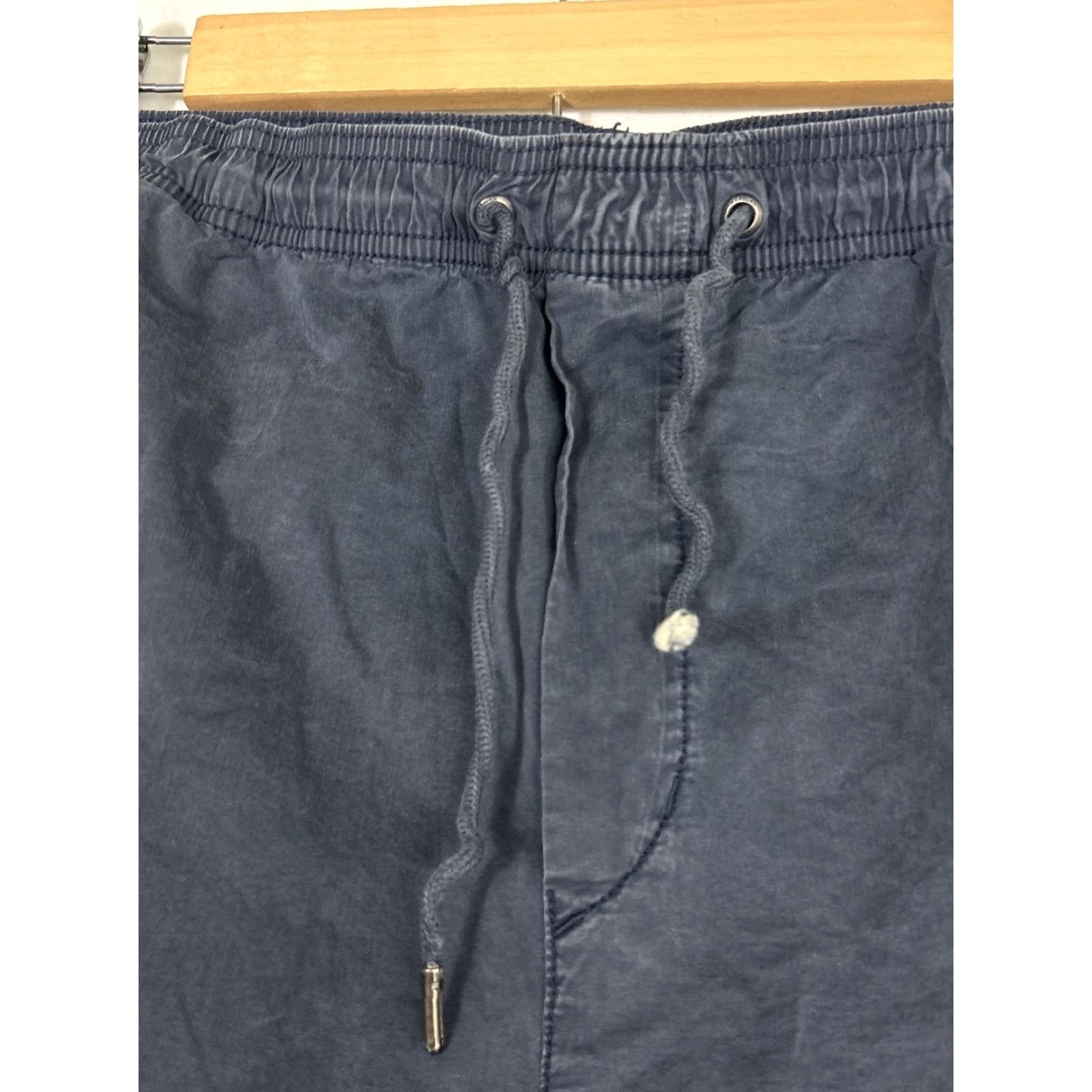 American Eagle Outfitters American Eagle Mens XL Navy Blue Shorts Cotton Blend Drawstring 38x7 Elastic Size US 36 / EU 52 - 5 Thumbnail