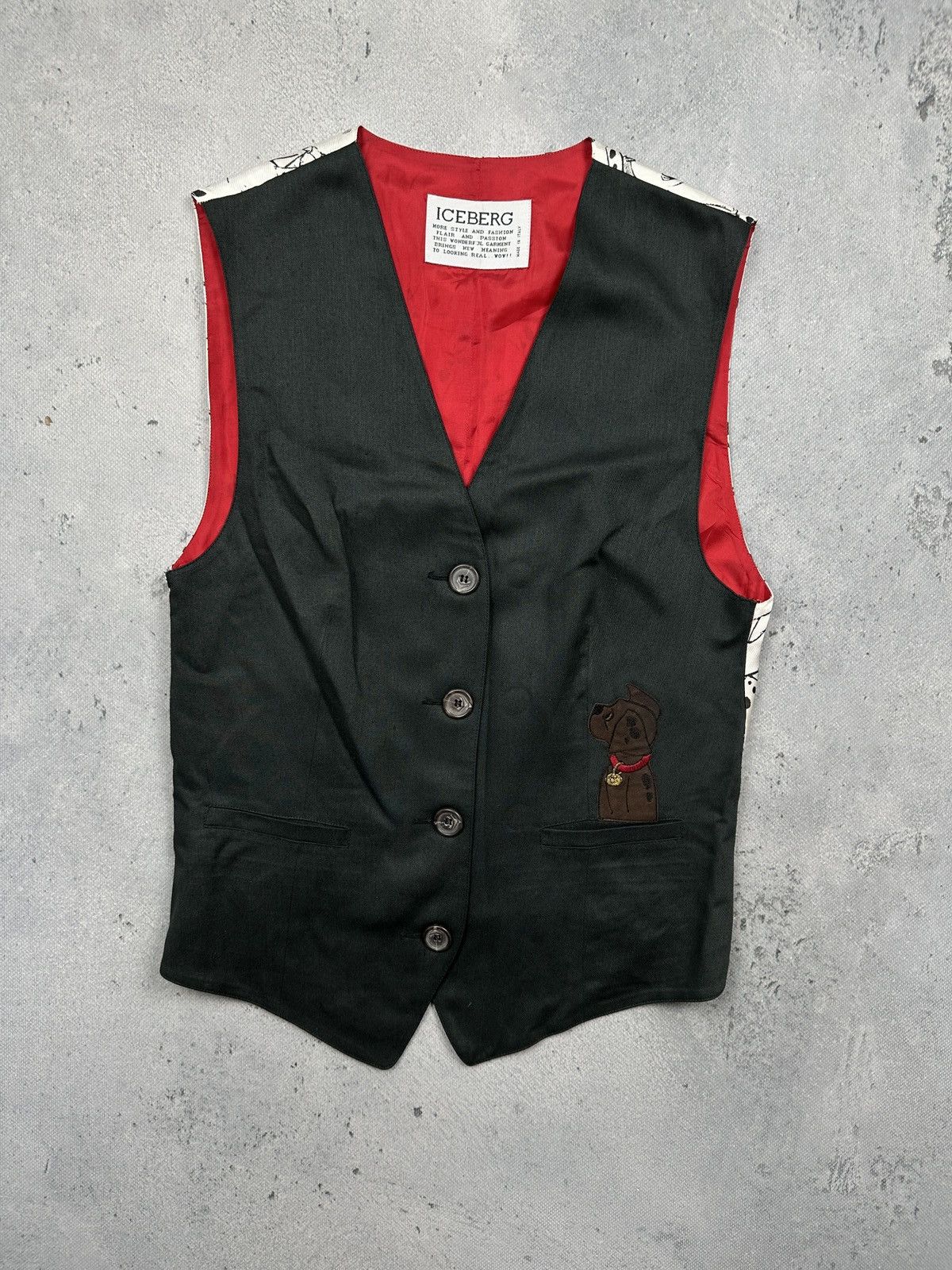 Iceberg Vintage Iceberg x Disney 101 Dalmatians Dog Embroidered Vest Size 44R - 1 Thumbnail