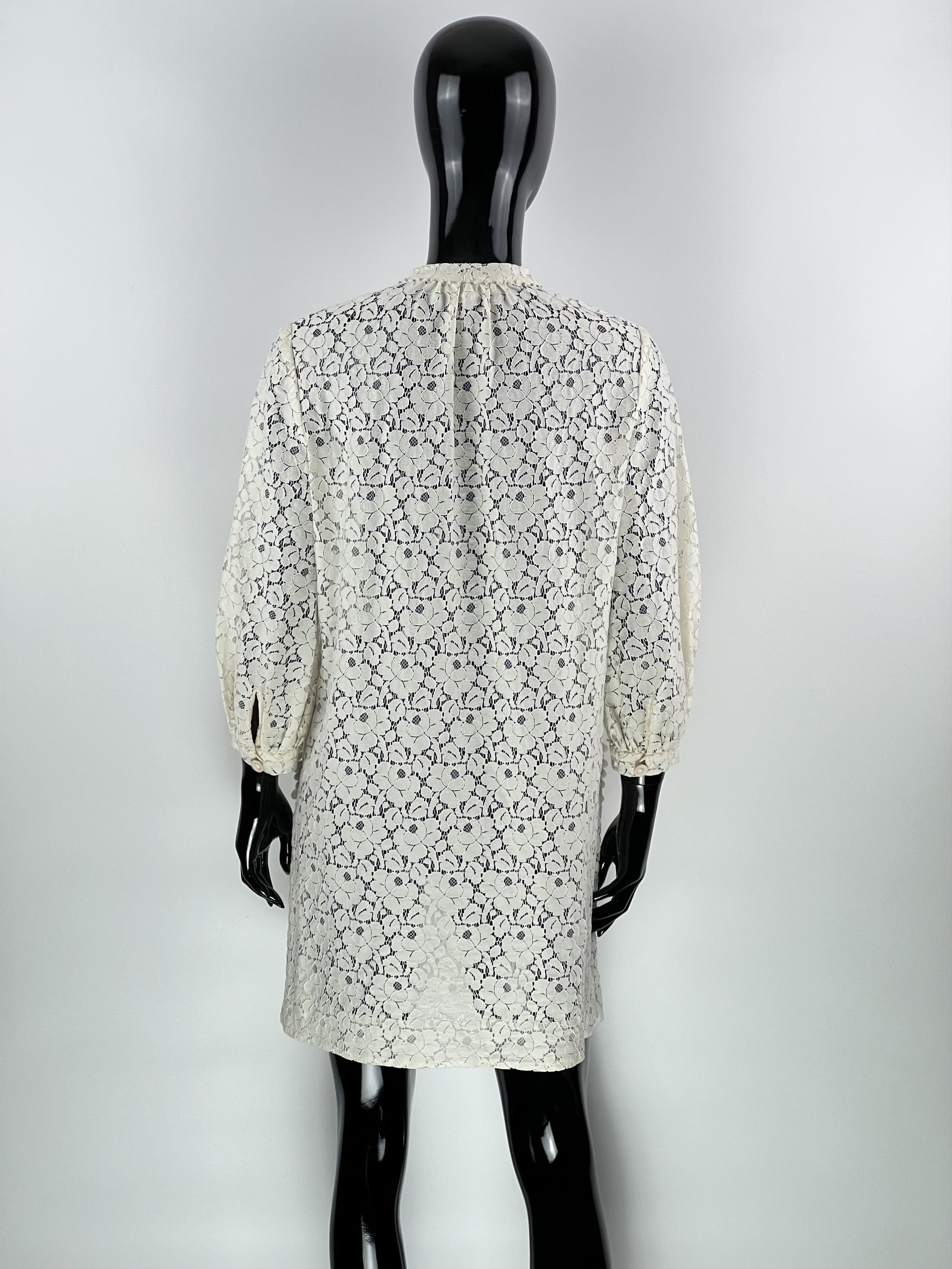 3.1 Phillip Lim 3.1 Phillip Lim Ivory Lace Floral Mini Shift Dress Size 6 Size M / US 6-8 / IT 42-44 - 3 Thumbnail