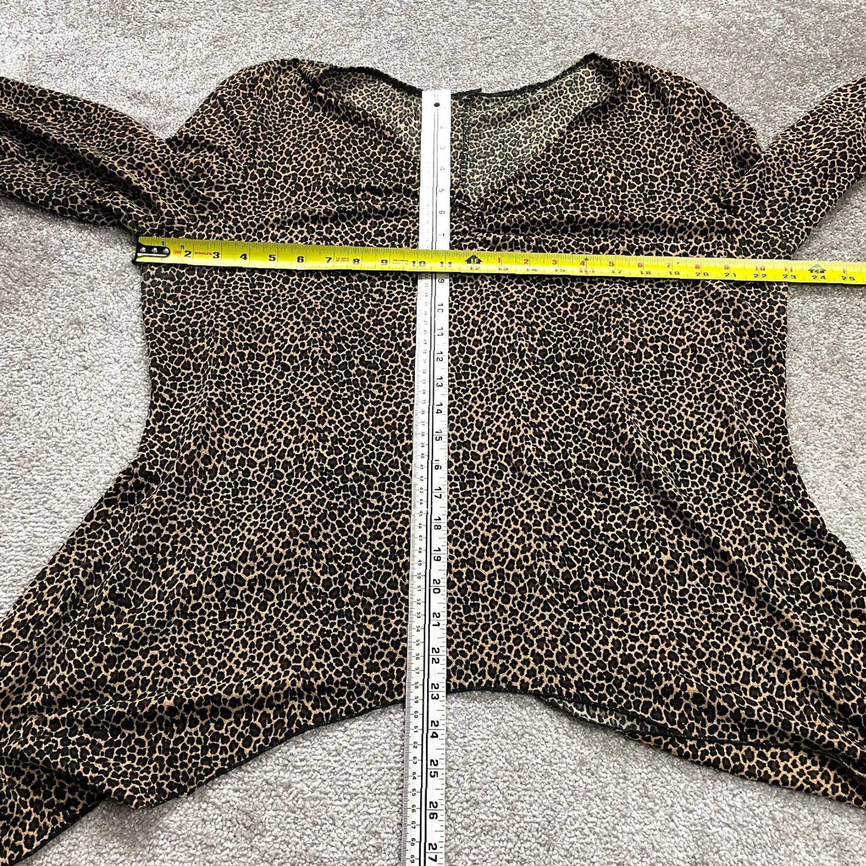 Vintage Unbranded Blouse Tunic Womens XL Brown Black Leopard V-Neck Half Sleeve Casual Shirt Women XL Leopard Pattern Modern Knit Size XL / US 12-14 / IT 48-50 - 4 Thumbnail