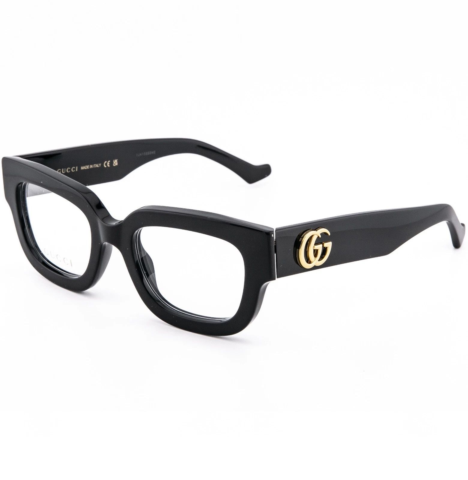 Gucci GUCCI GG1548O 1548 Black GG Gold Logo Bold Eyeglass 001 Size ONE SIZE - 7 Thumbnail