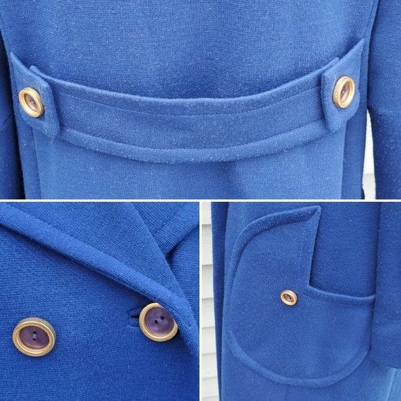 Union LA × Vintage Vintage 50s 60s Jackie O Kennedy Cobalt Blue Double Breasted Size M / US 6-8 / IT 42-44 - 4 Thumbnail