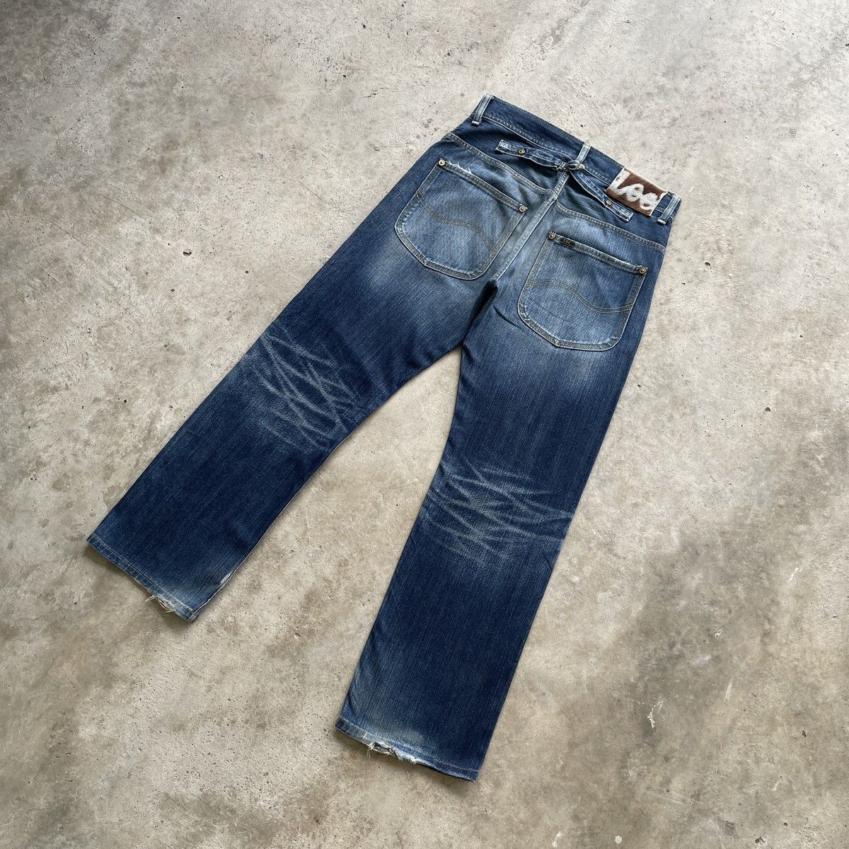 Japanese Brand × Jean × Vintage W32x30.5💥 Vintage Japan Lee Buckle Jeans Faded Denim Pants Size US 32 / EU 48 - 12 Thumbnail