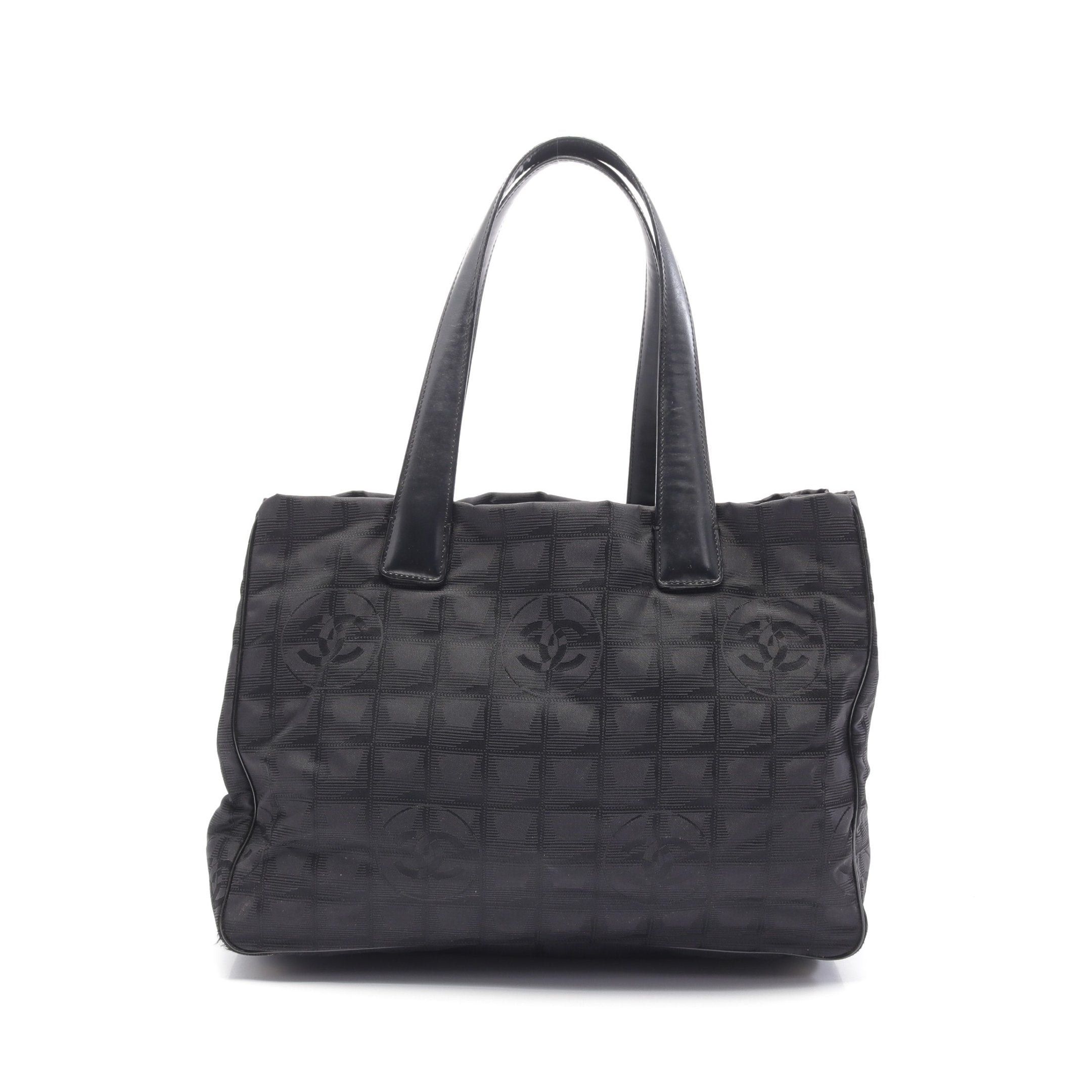 Chanel Chanel New Travel Line Mm Handbag Tote Bag Nylon Canvas Leather Black Gold Hardware Size ONE SIZE - 1 Thumbnail