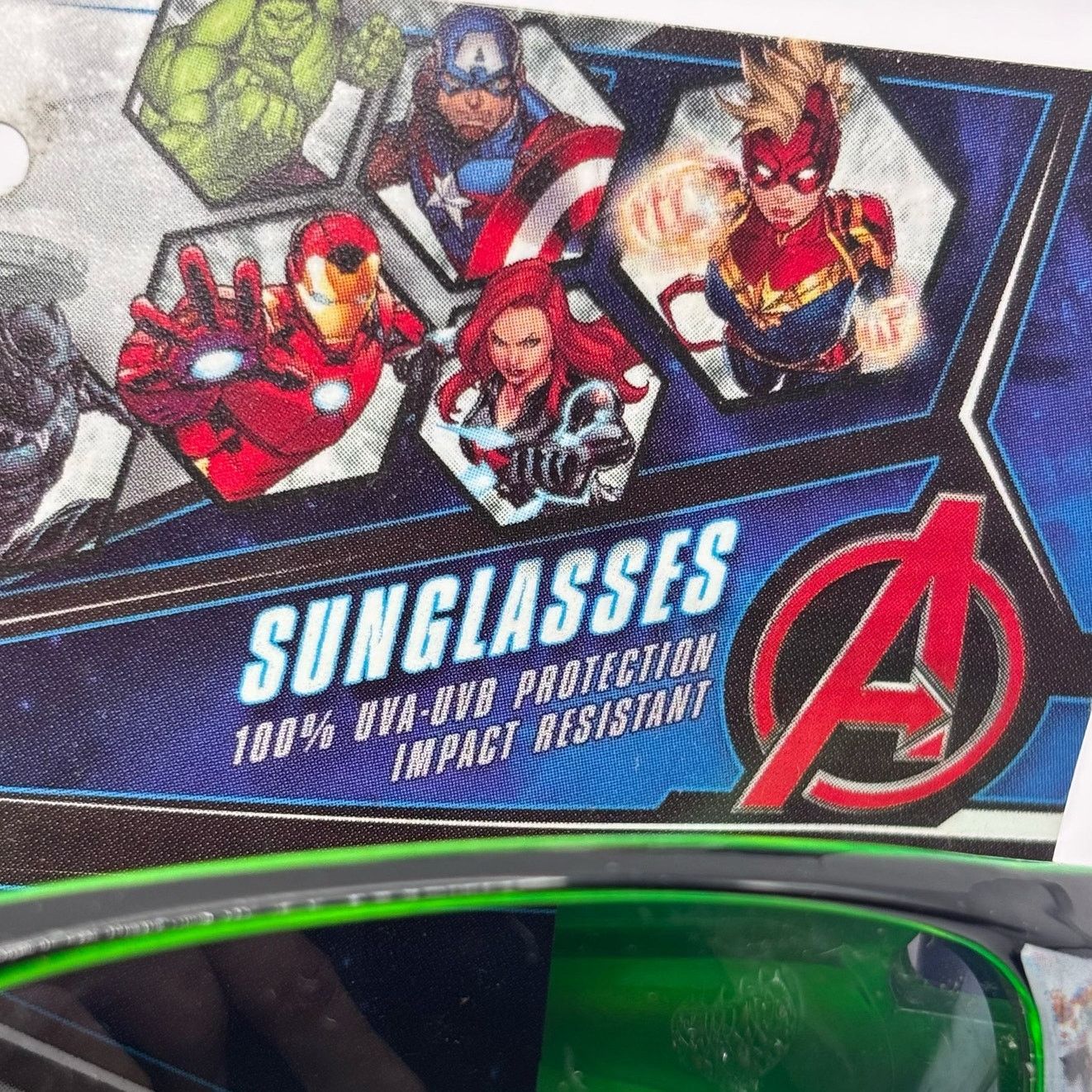 Marvel Comics Green Avengers Kid's Sunglasses Size ONE SIZE - 4 Thumbnail