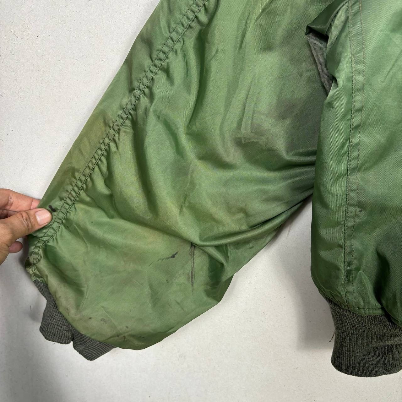 Japanese Brand C-BOY Vintage MA-1 Bomber Jacket Saga Green Flight Jacket Size US L / EU 52-54 / 3 - 15 Thumbnail