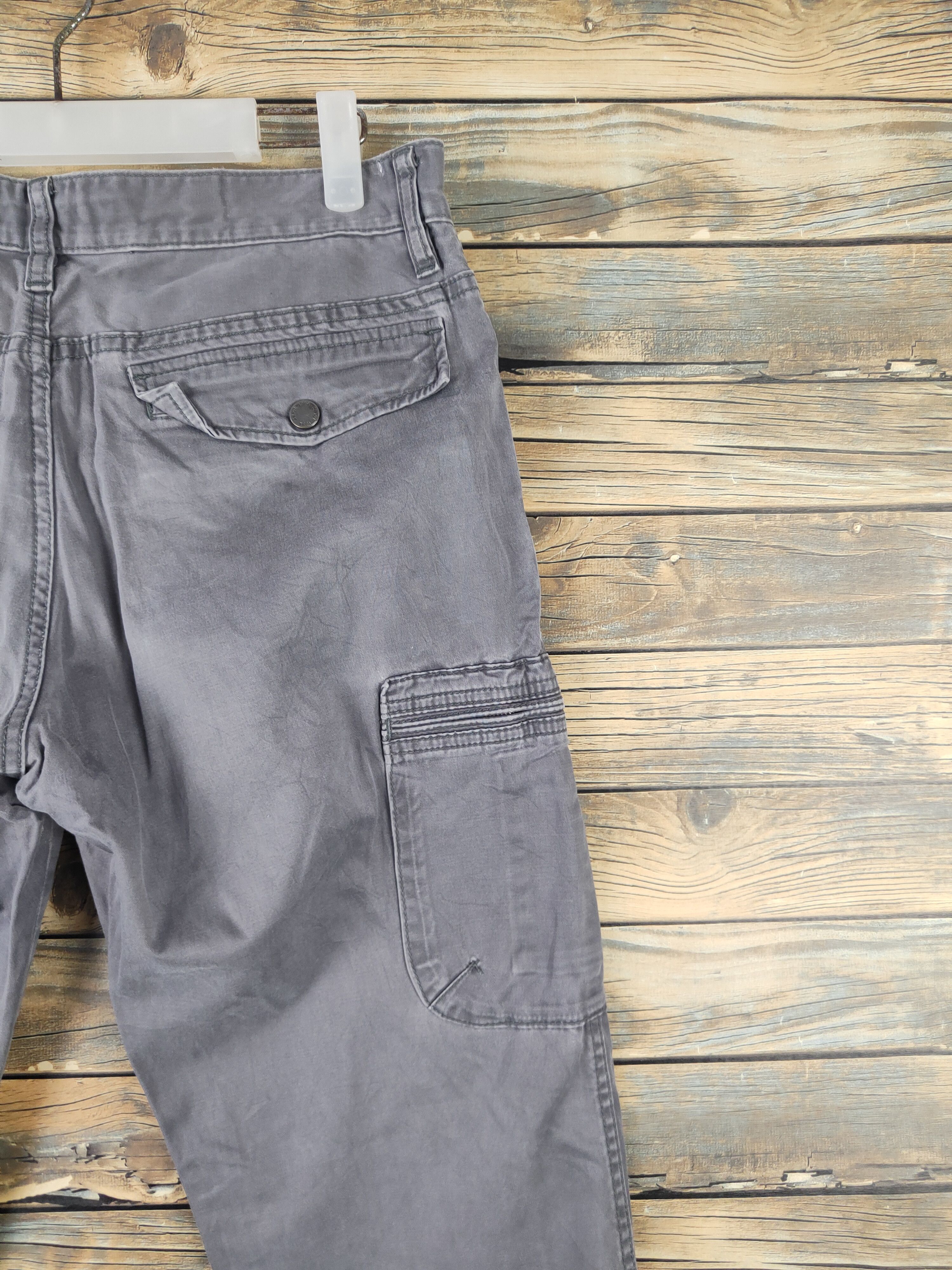 Japanese Brand DL Style Up Gray Multipocket Tactical Cargo Pants #1479 Size US 31 - 10 Thumbnail