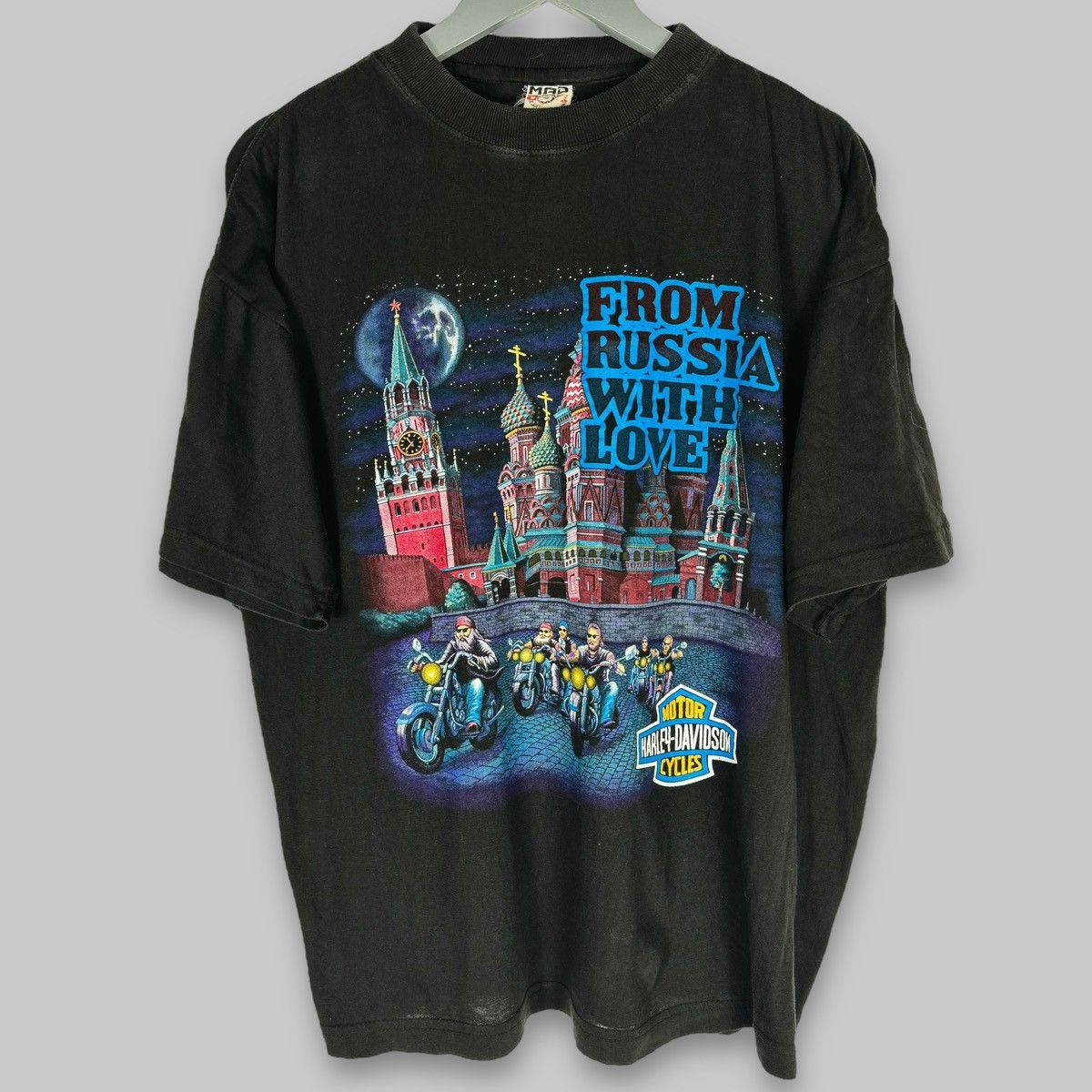 Harley Davidson Vintage 90s Harley Davidson From Russia With Love T Shirt Size US XXL / EU 58 / 5 - 1 Thumbnail