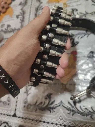 Japanese Brand Kuriyama x Jun Bullet Studded PU Leather Belt Size ONE SIZE - 7 Thumbnail