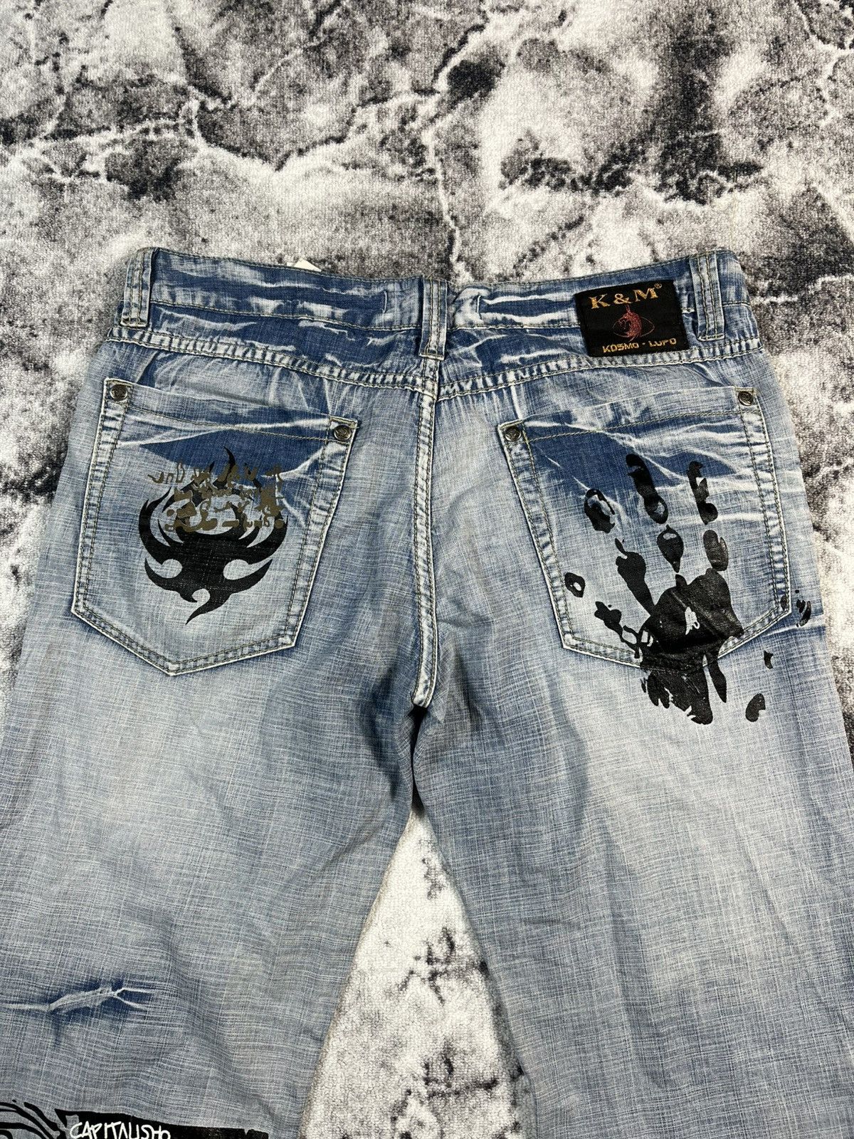 Other Kosmo Lupo Jeans Graphic Print Distressed Y2K W36 Size US 36 / EU 52 - 11 Thumbnail