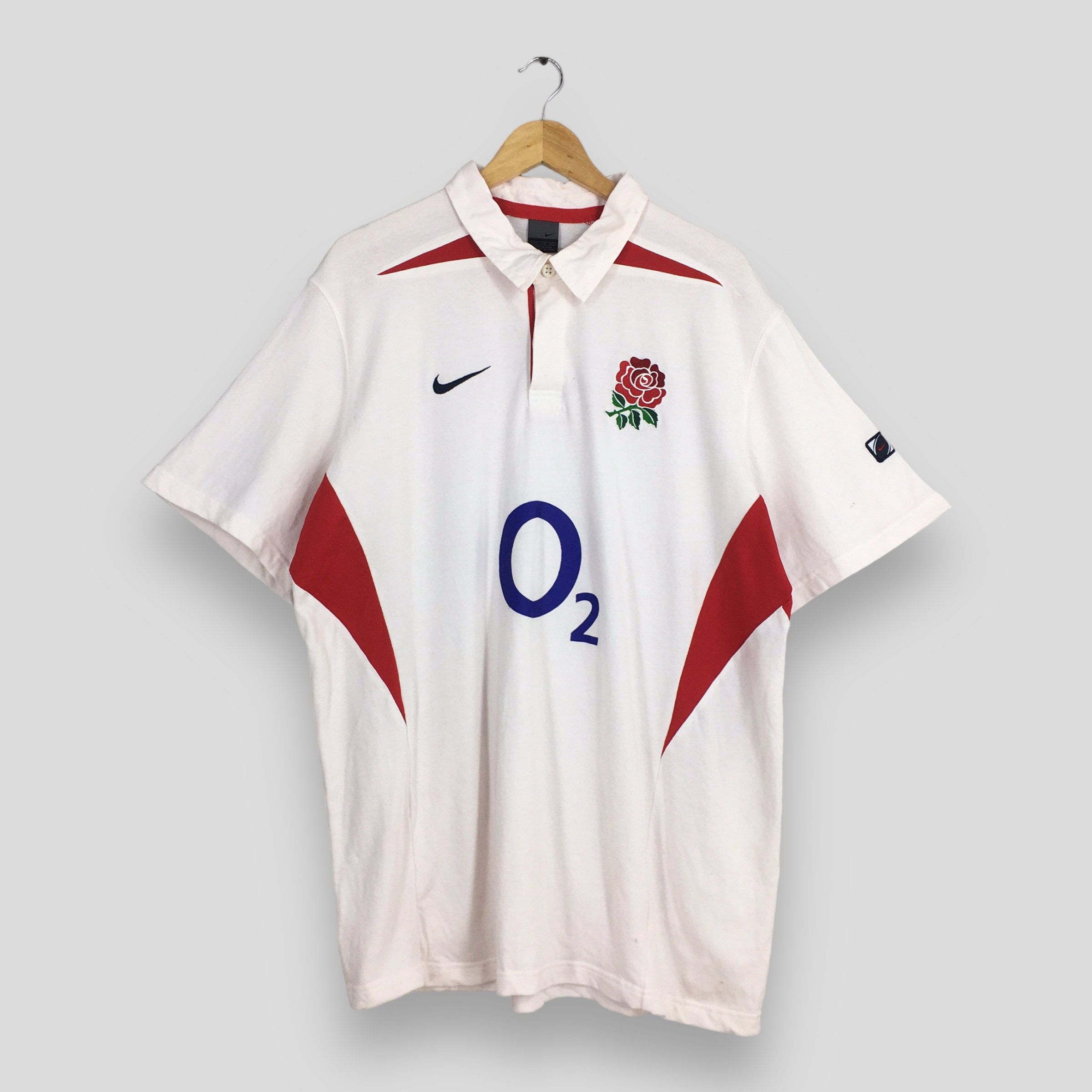 Nike Vintage 90's Nike O2 England Rugby Jersey Rugby Shirt XXL | Grailed