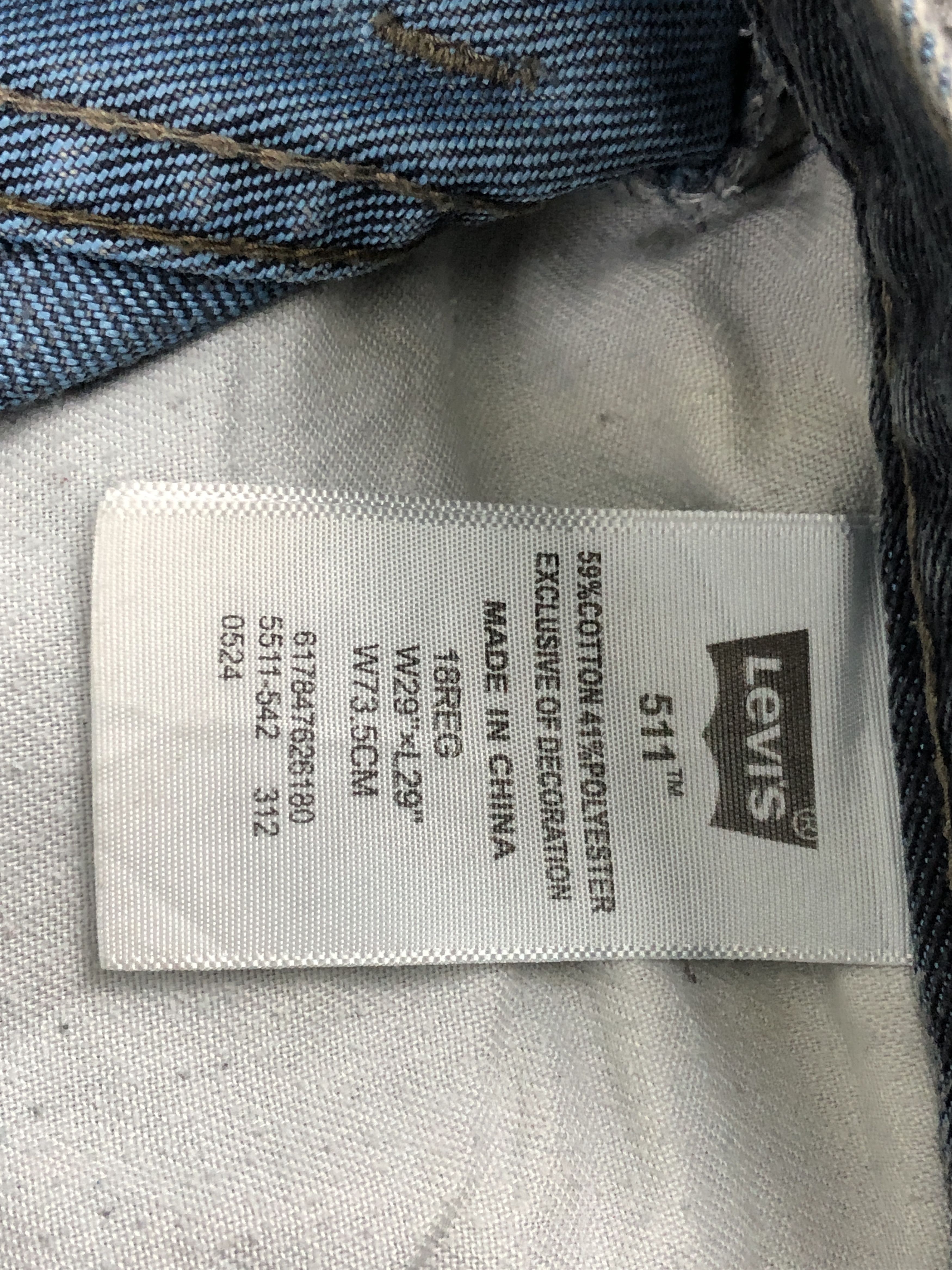 Levi's Vintage Levis 511 Skinny Jeans DP2472 Size US 29 - 8 Thumbnail