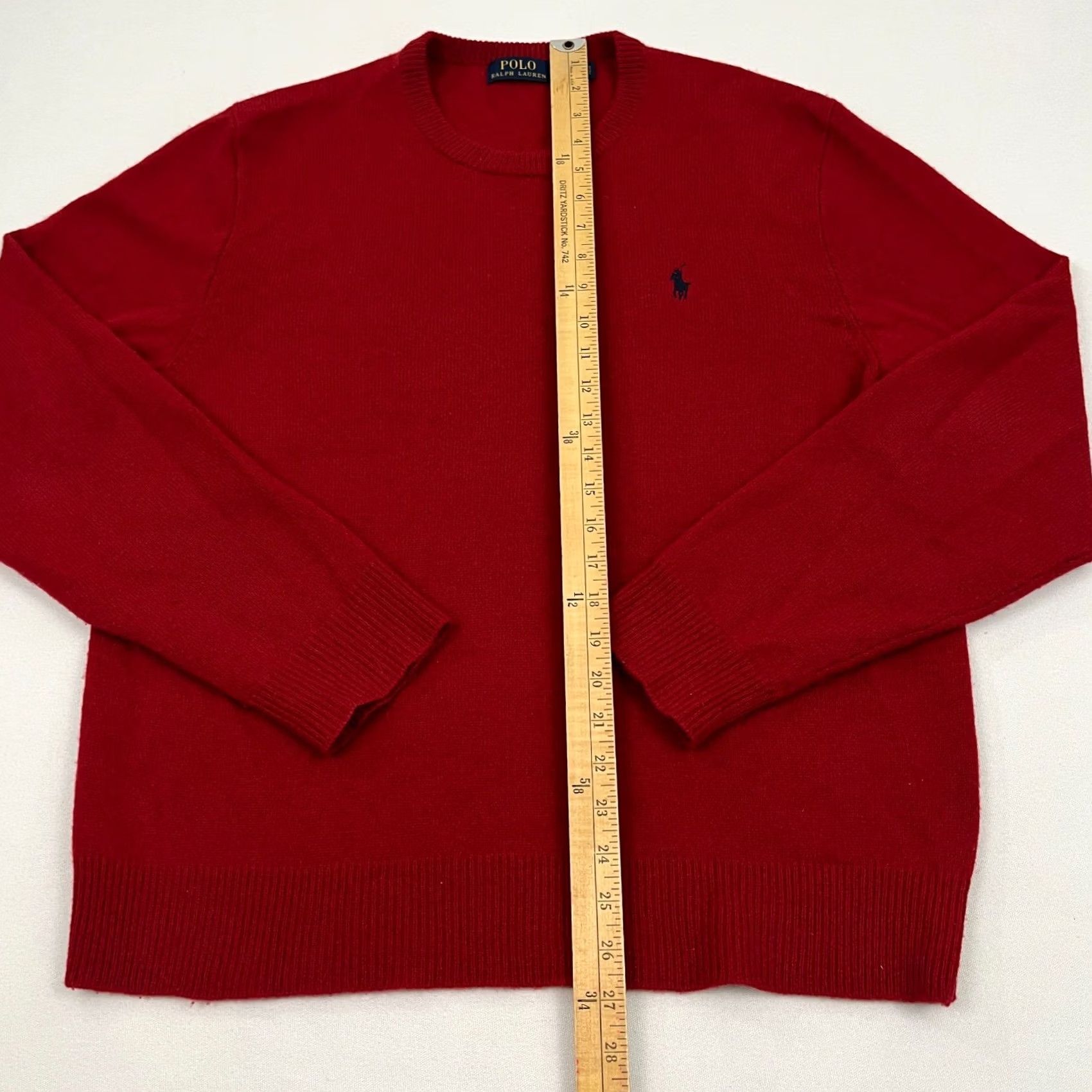 Polo Ralph Lauren Polo Ralph Lauren Sweater Mens L Red Wool Lambs Yarn Crewneck Jumper Preppy Pony Size US L / EU 52-54 / 3 - 5 Thumbnail
