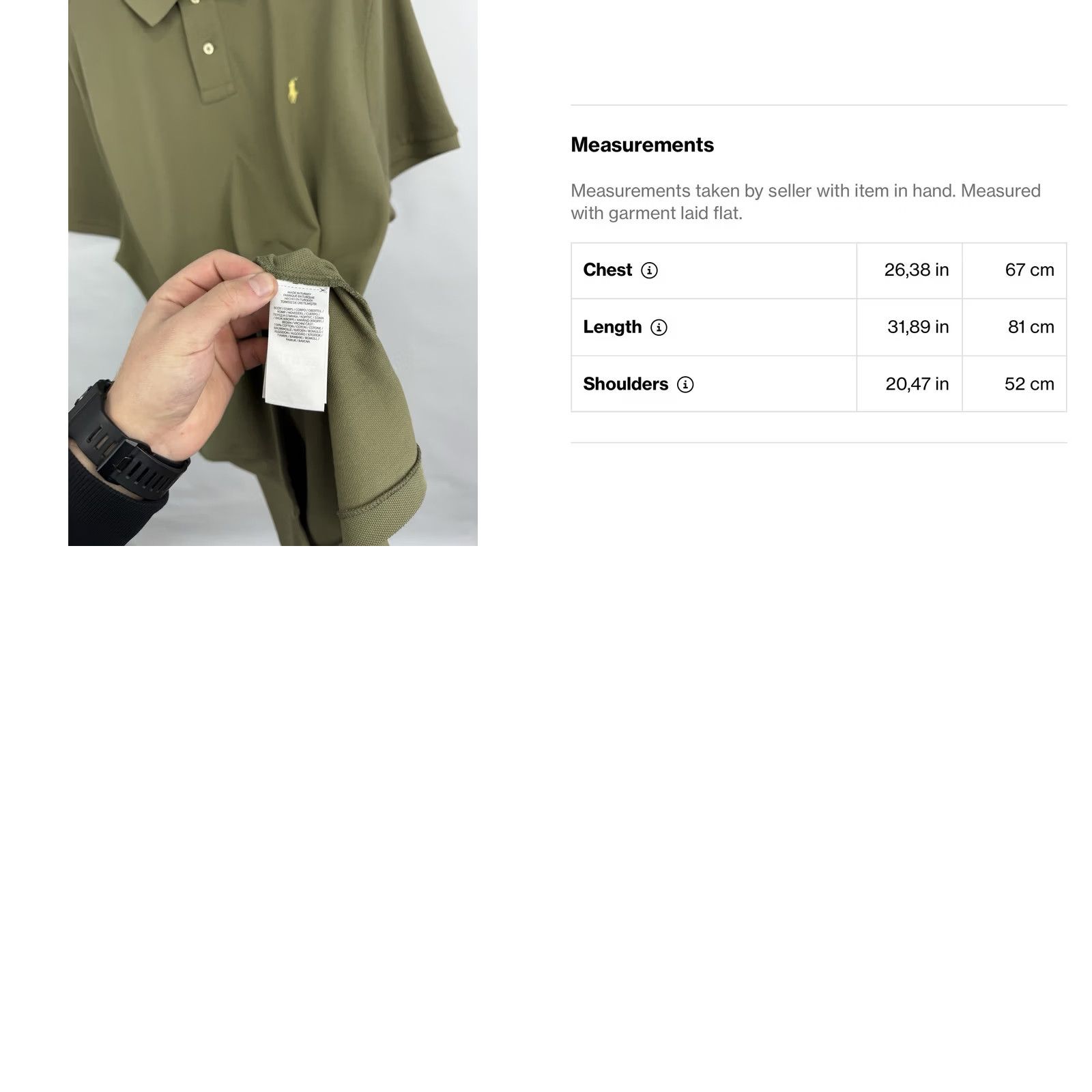 Ralph Lauren VINTAGE Polo Ralph Lauren Custom Slim Fit Polo T-Shirt Rare Retro XXL Olive Mens Brown? Size US XXL / EU 58 / 5 - 8 Thumbnail
