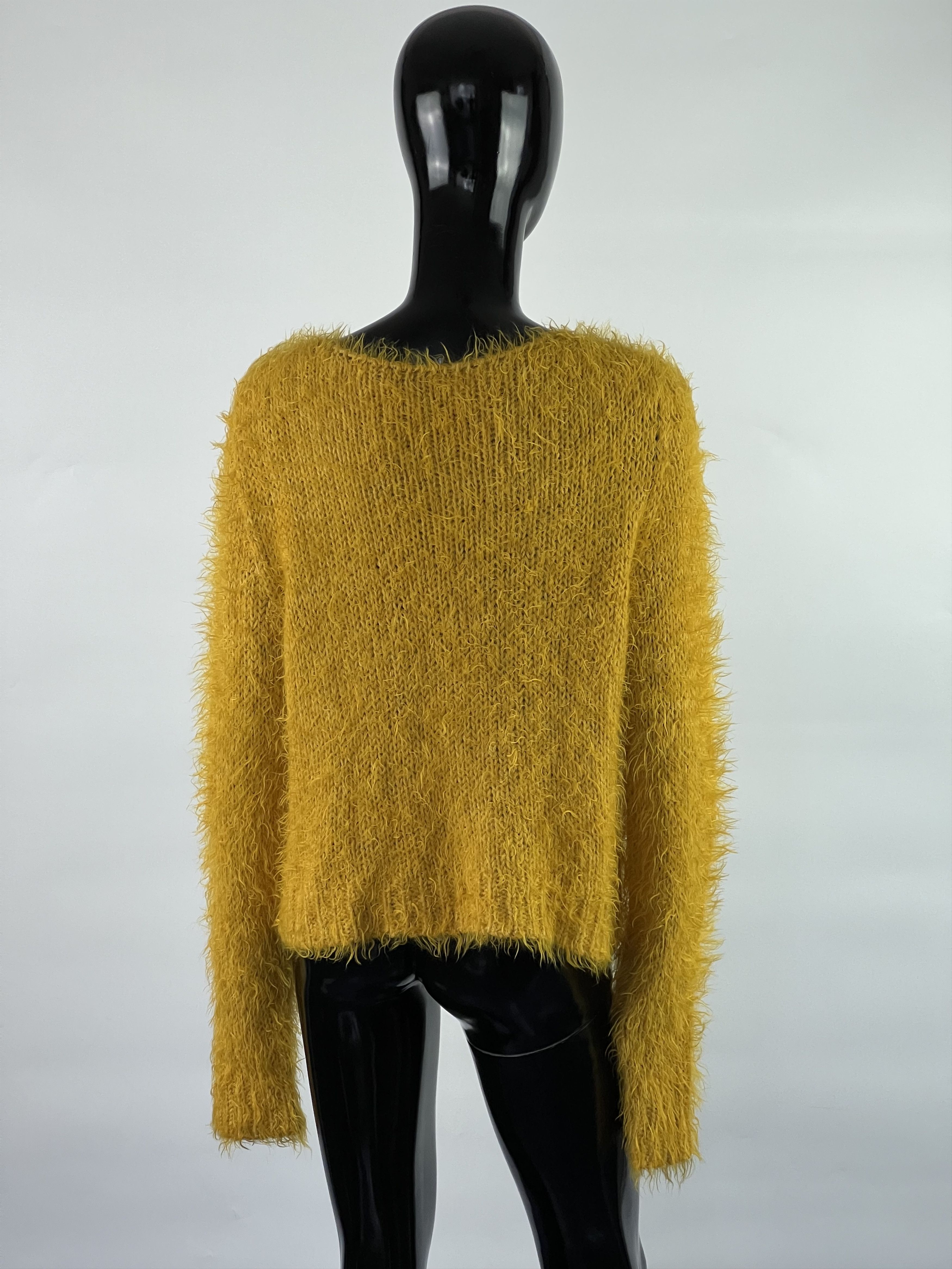 Homespun Knitwear × Sandro Sandro Ferrone Women's Yellow Sweater Size L Size L / US 10 / IT 46 - 3 Thumbnail