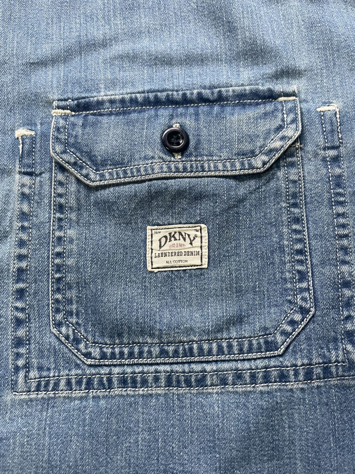 Designer Vintage DKNY Denim Shirt Size US XL / EU 56 / 4 - 15 Thumbnail