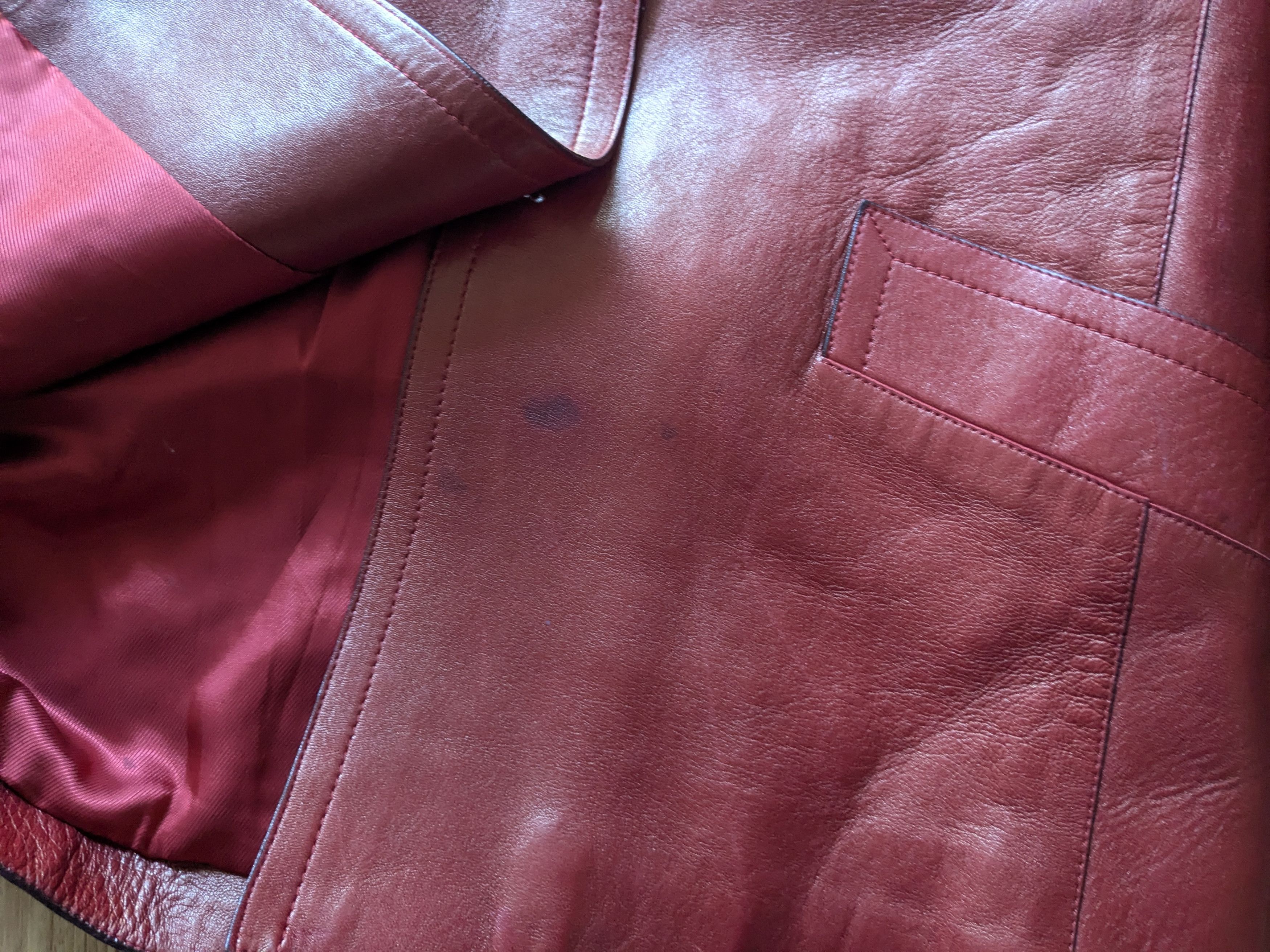 Prada Prada Leather Jacket Red 44 Button Blazer Coat Size M / US 6-8 / IT 42-44 - 9 Thumbnail